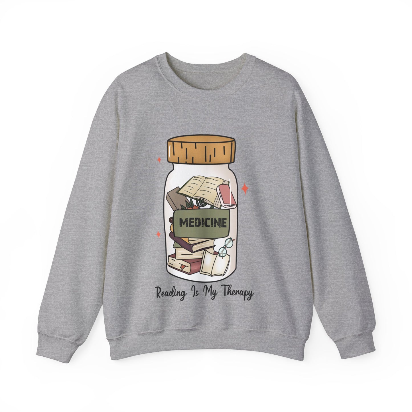 Reading is My Therapy Crewneck Sweatshirt