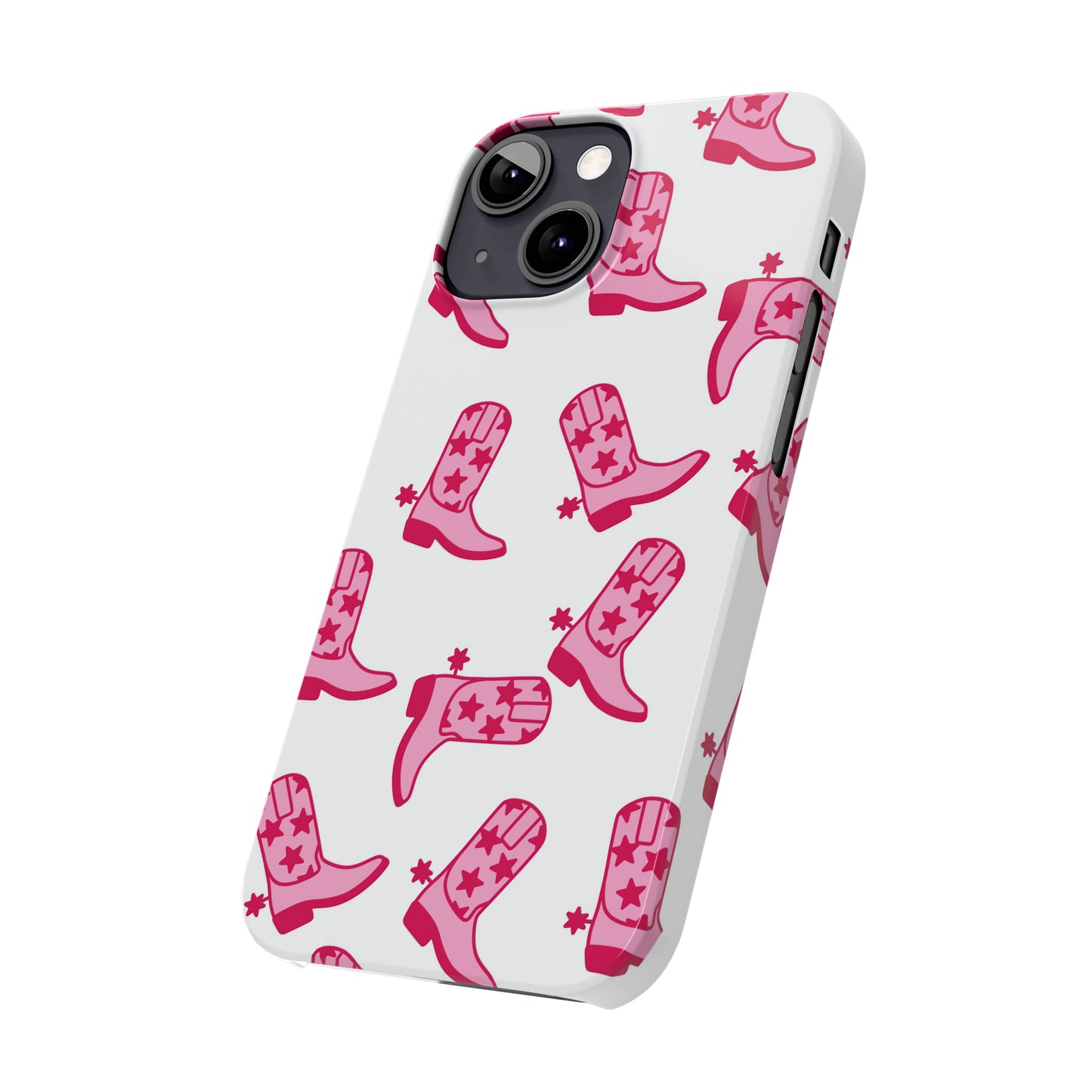 Pink Cowgirl/Cowboy Boots Slim Phone Cases