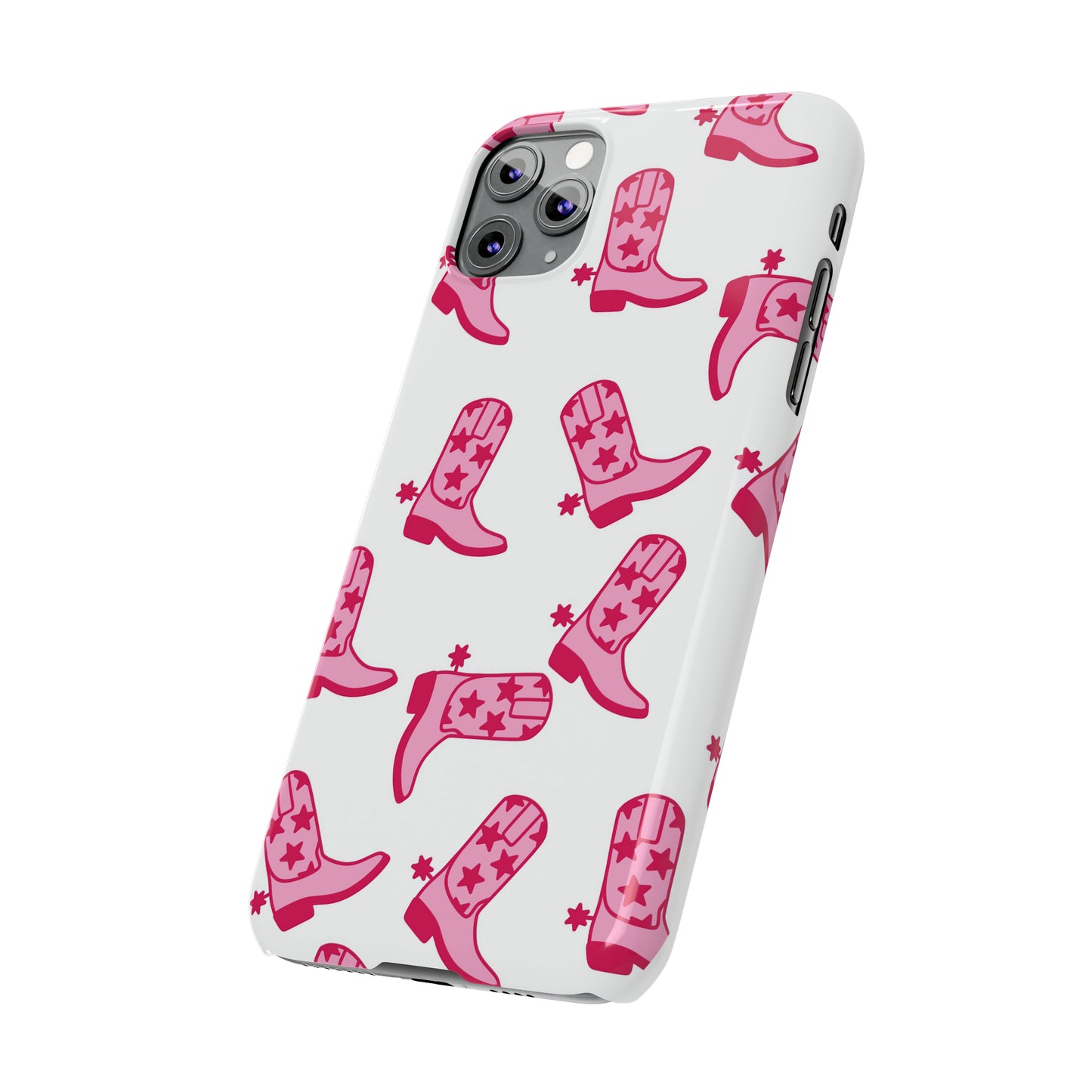 Pink Cowgirl/Cowboy Boots Slim Phone Cases