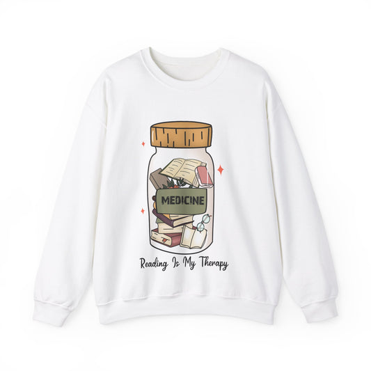 Reading is My Therapy Crewneck Sweatshirt