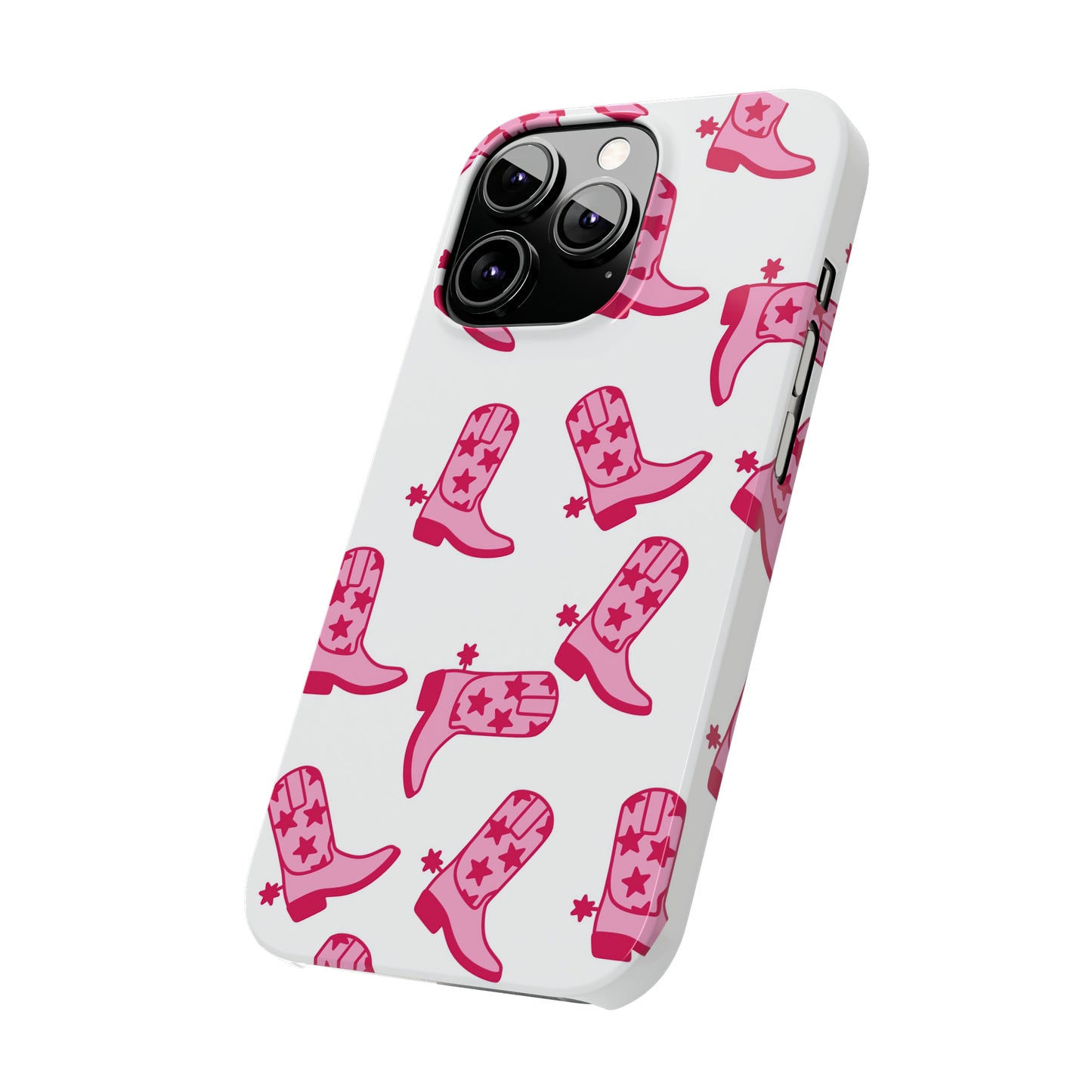 Pink Cowgirl/Cowboy Boots Slim Phone Cases