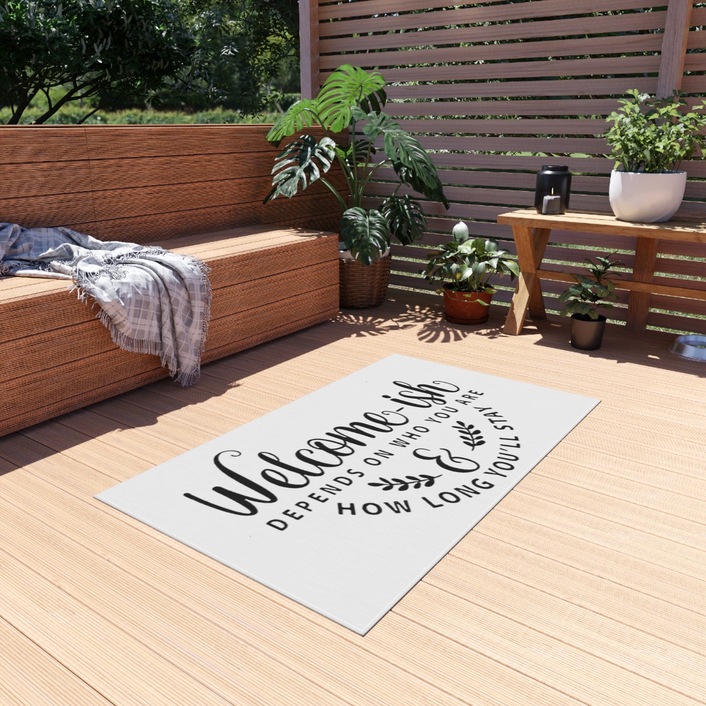 Welcome-ish Outdoor Rug