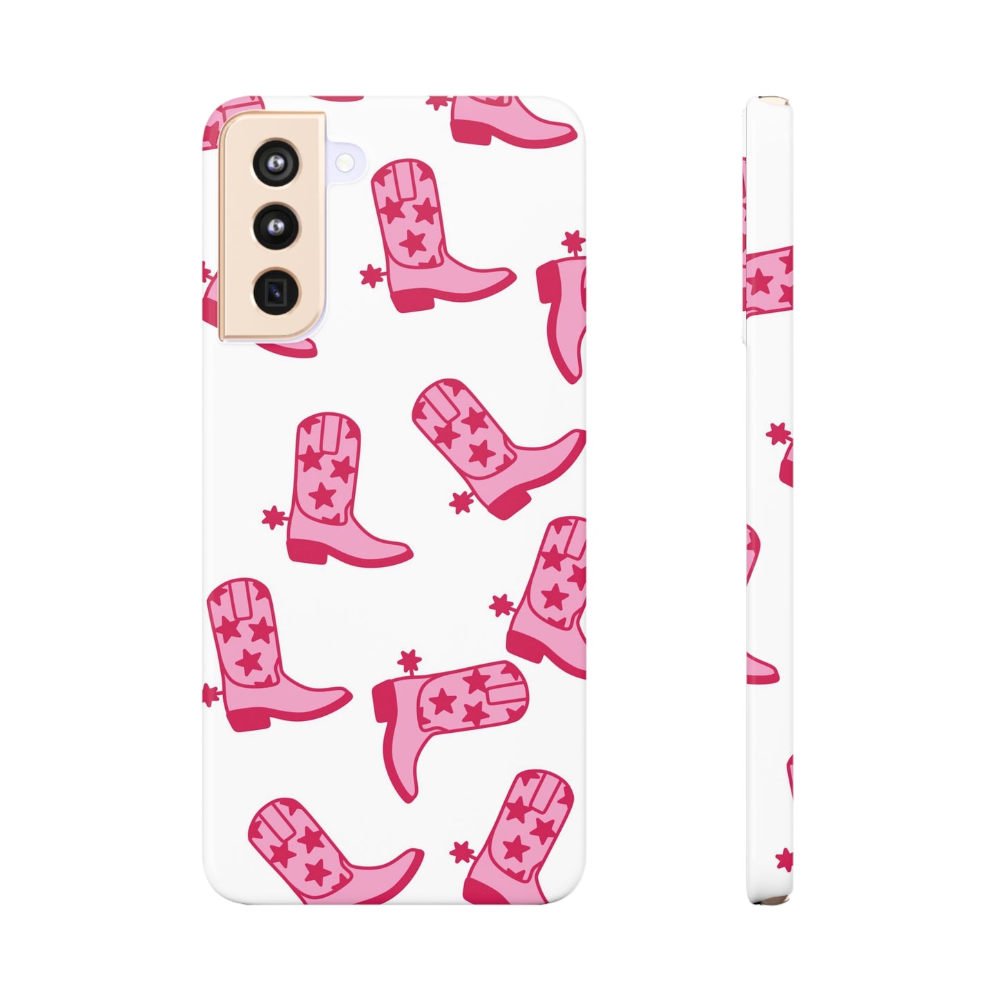 Pink Cowgirl/Cowboy Boots Slim Phone Case - Samsung