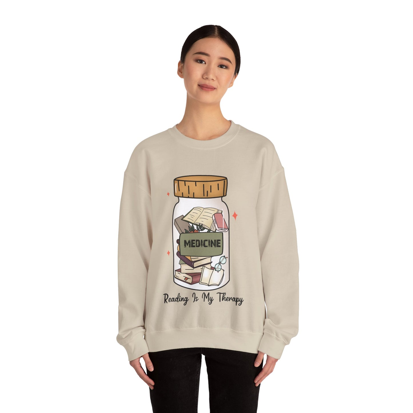 Reading is My Therapy Crewneck Sweatshirt