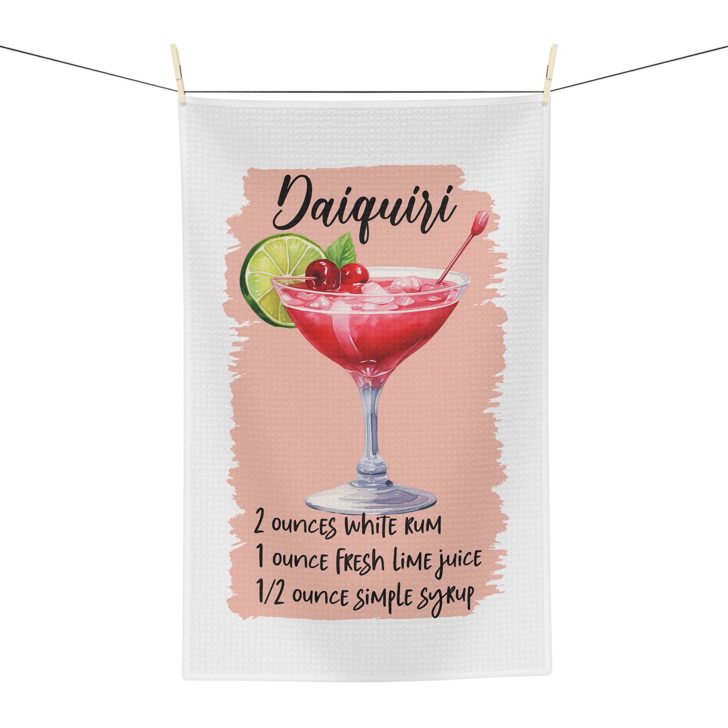 Daiquiri Cocktail Recipe Microfiber Tea Towel