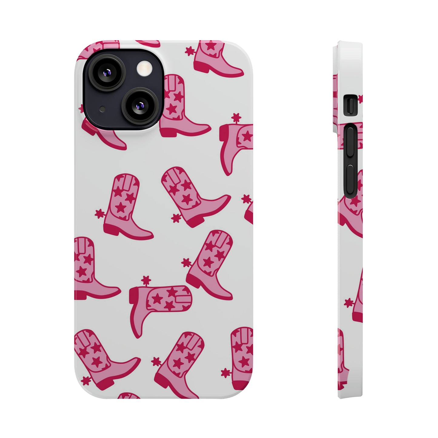 Pink Cowgirl/Cowboy Boots Slim Phone Cases