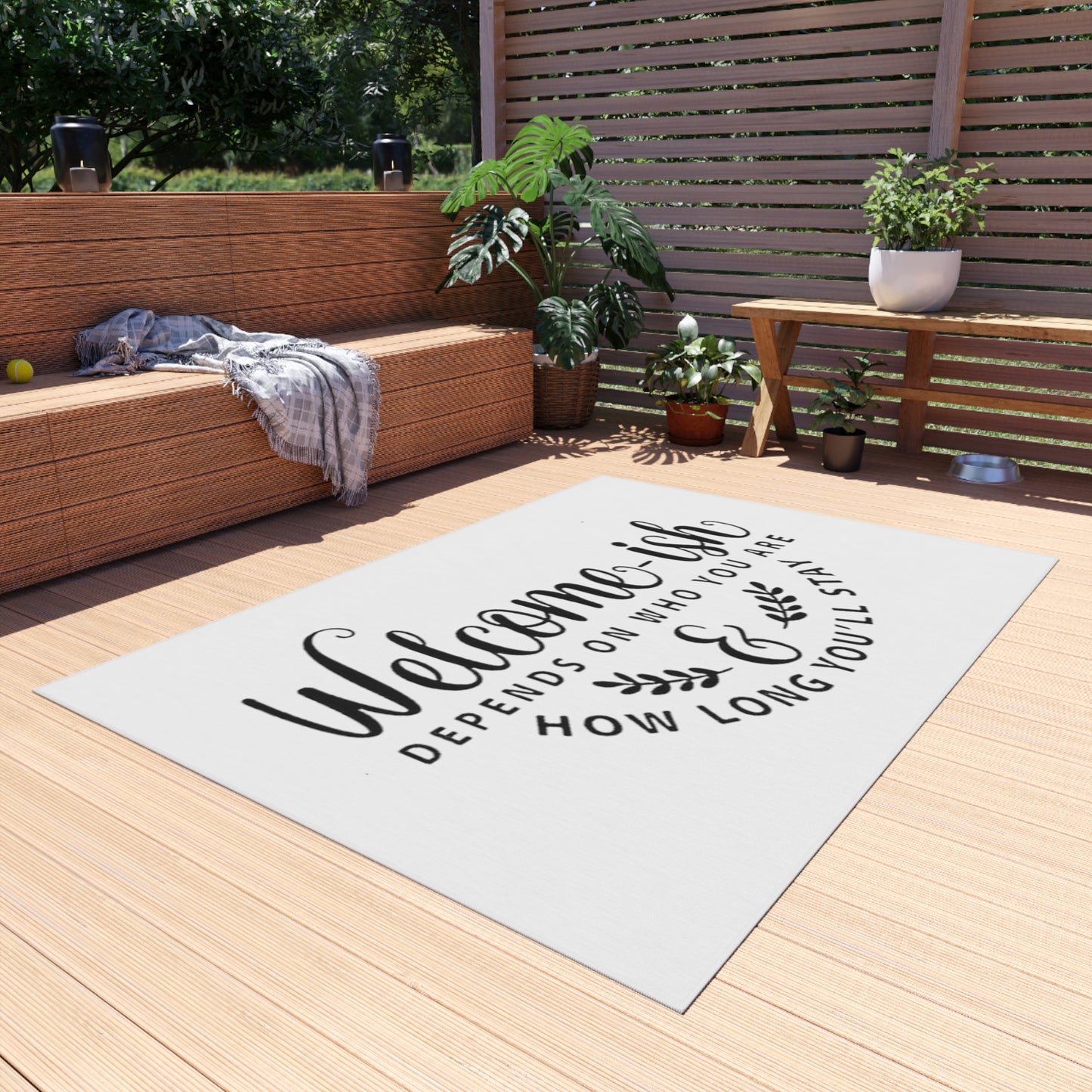 Welcome-ish Outdoor Rug