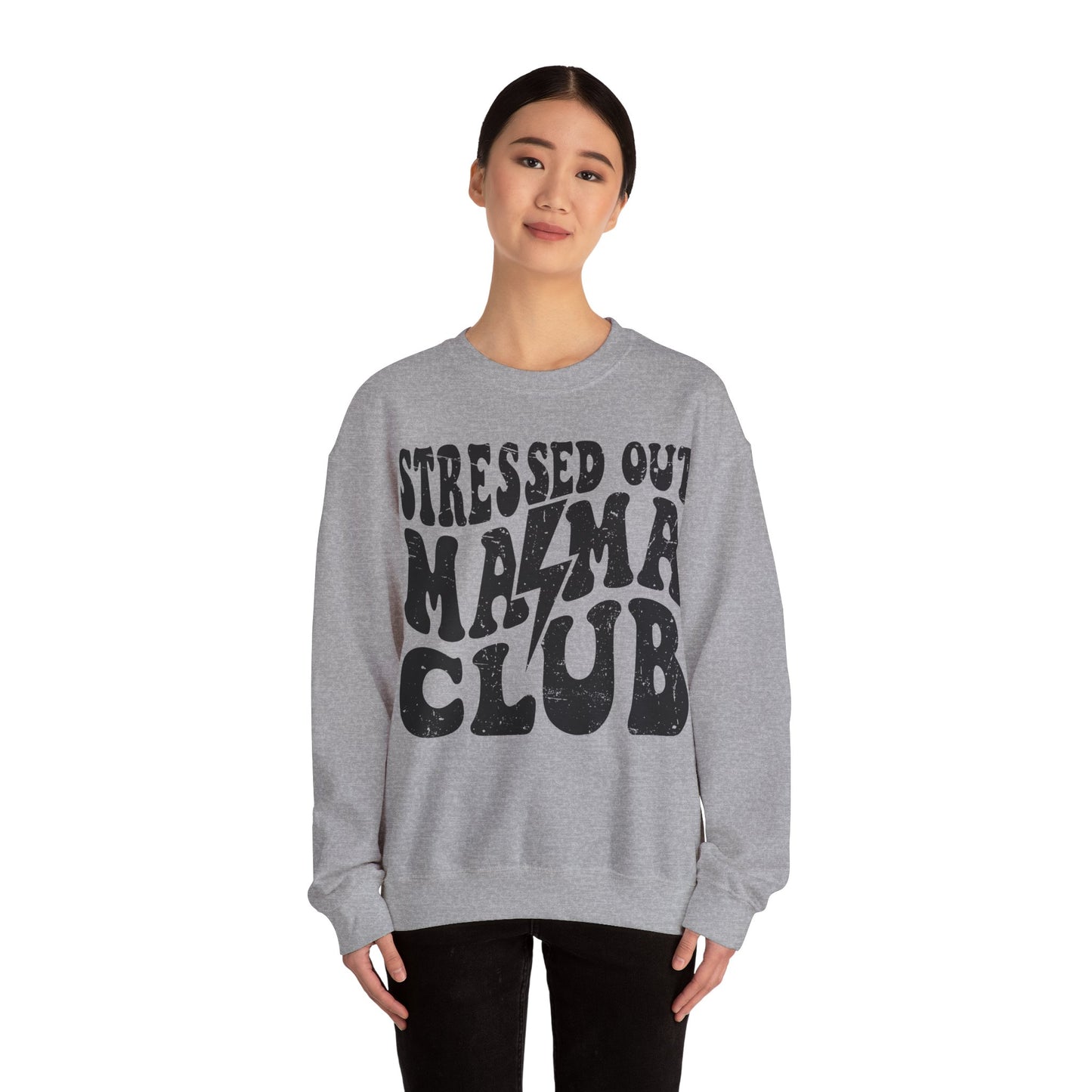 Stressed Out Mama Club Crewneck Sweatshirt