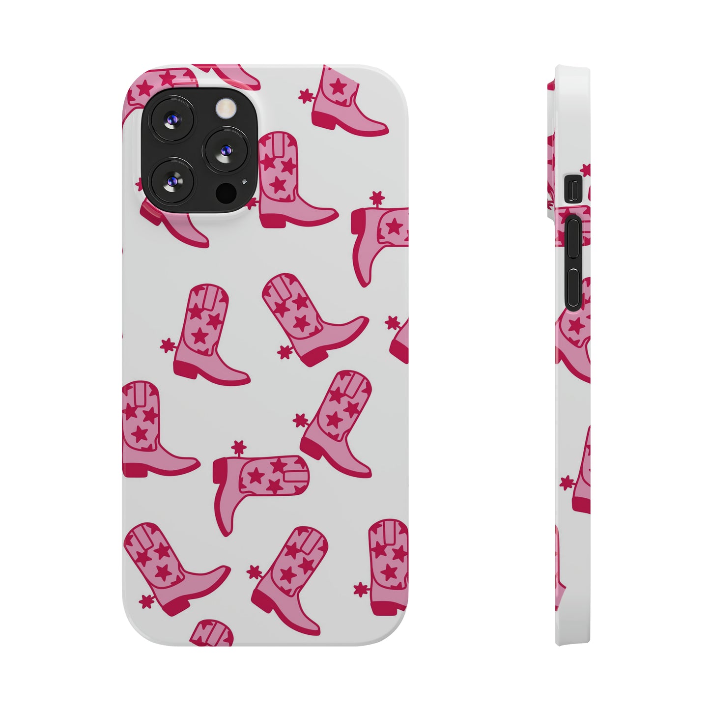 Pink Cowgirl/Cowboy Boots Slim Phone Cases