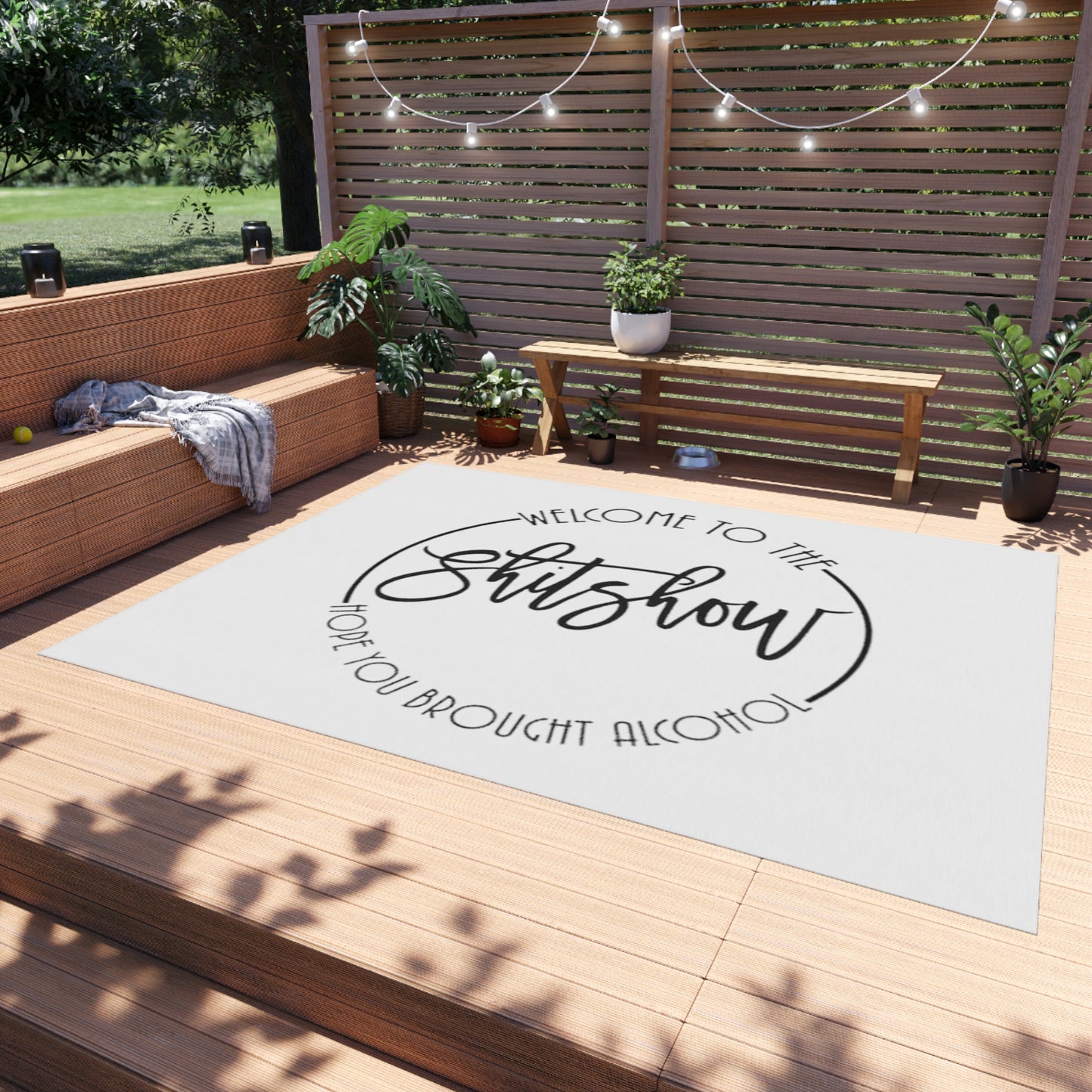 Welcome to the Shit Show Outdoor Rug