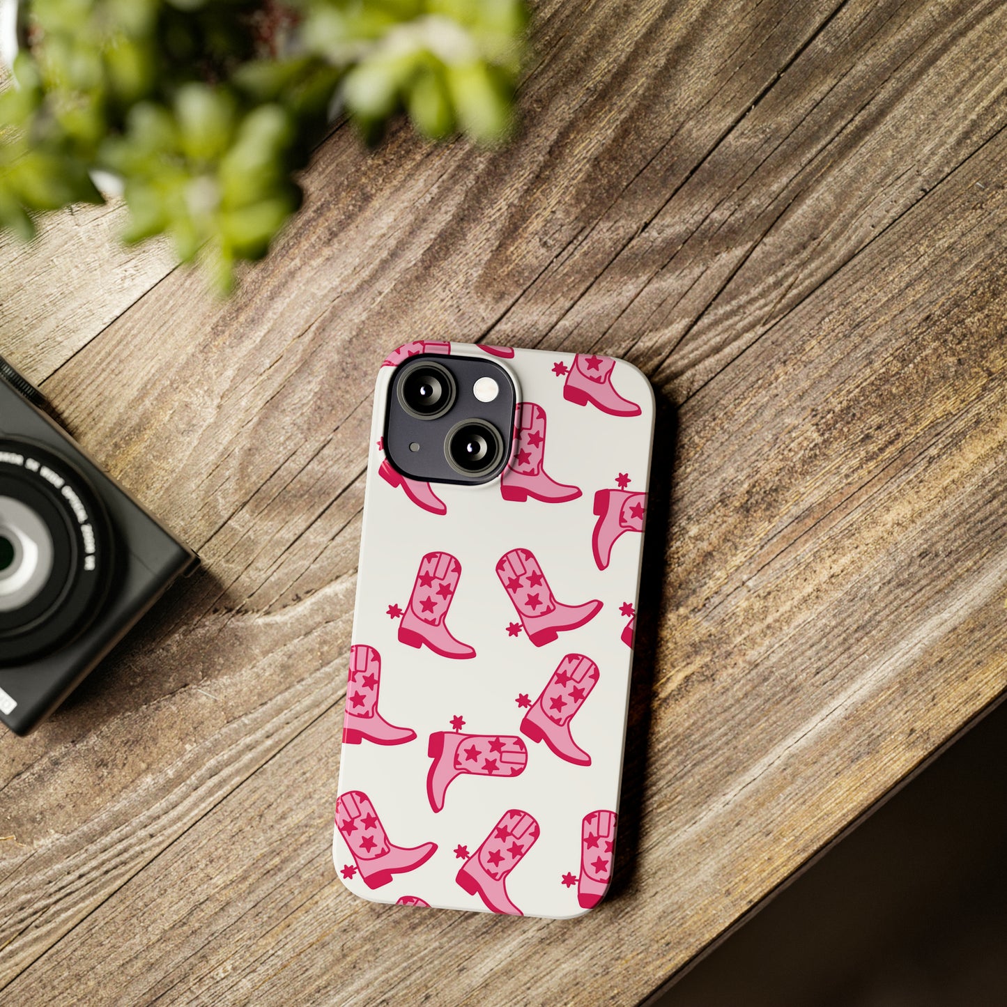 Pink Cowgirl/Cowboy Boots Slim Phone Cases