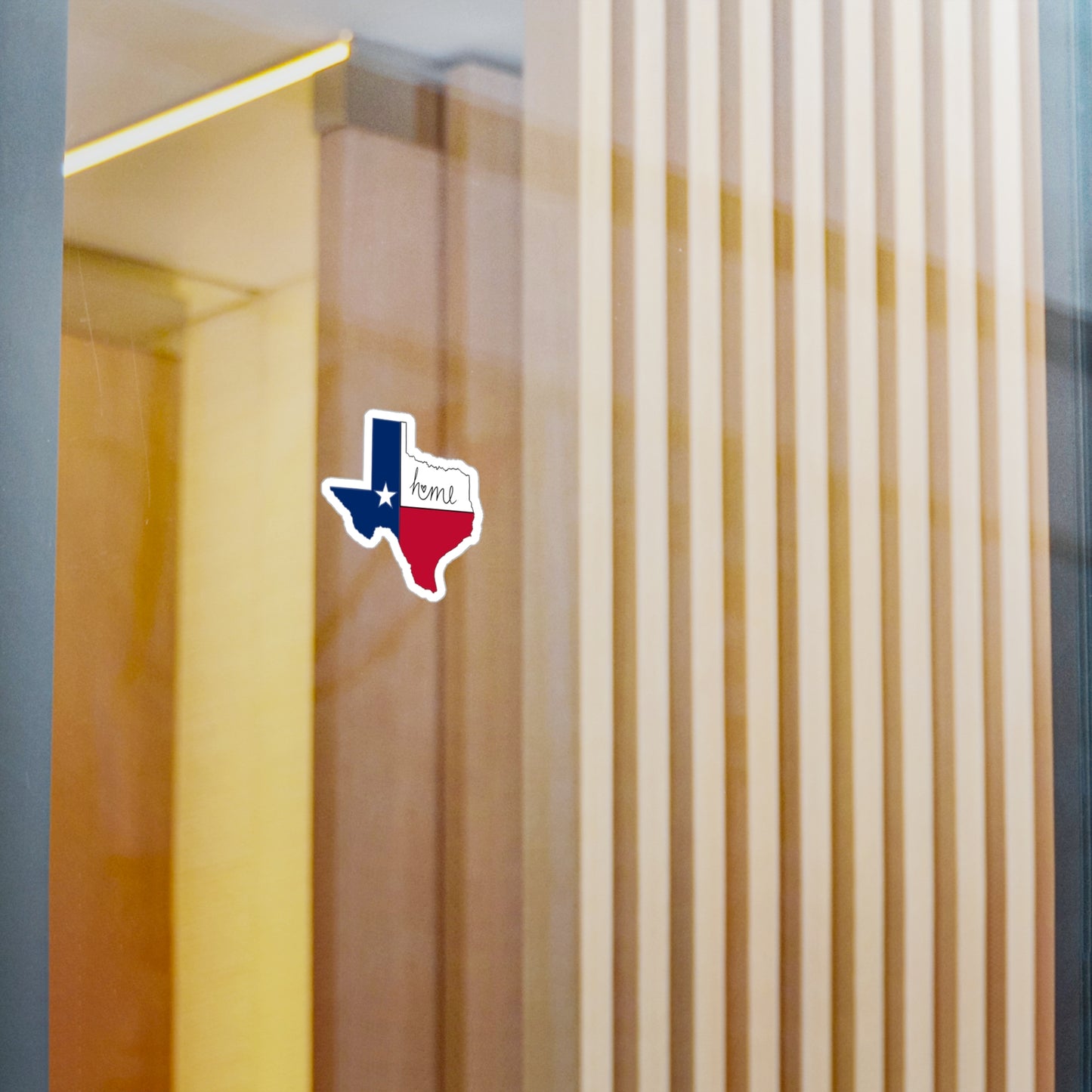 Texas Flag Home Vinyl Sticker