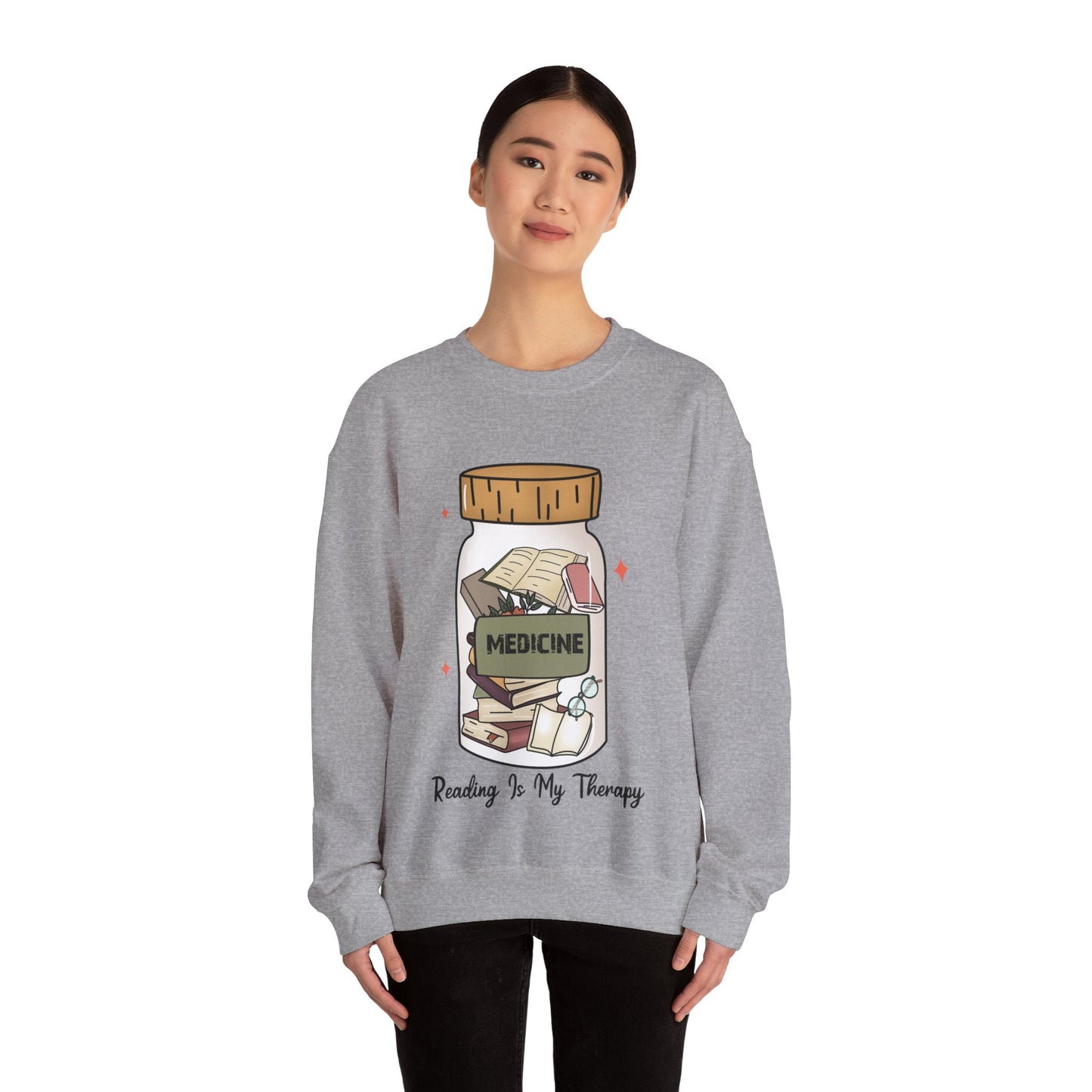 Reading is My Therapy Crewneck Sweatshirt