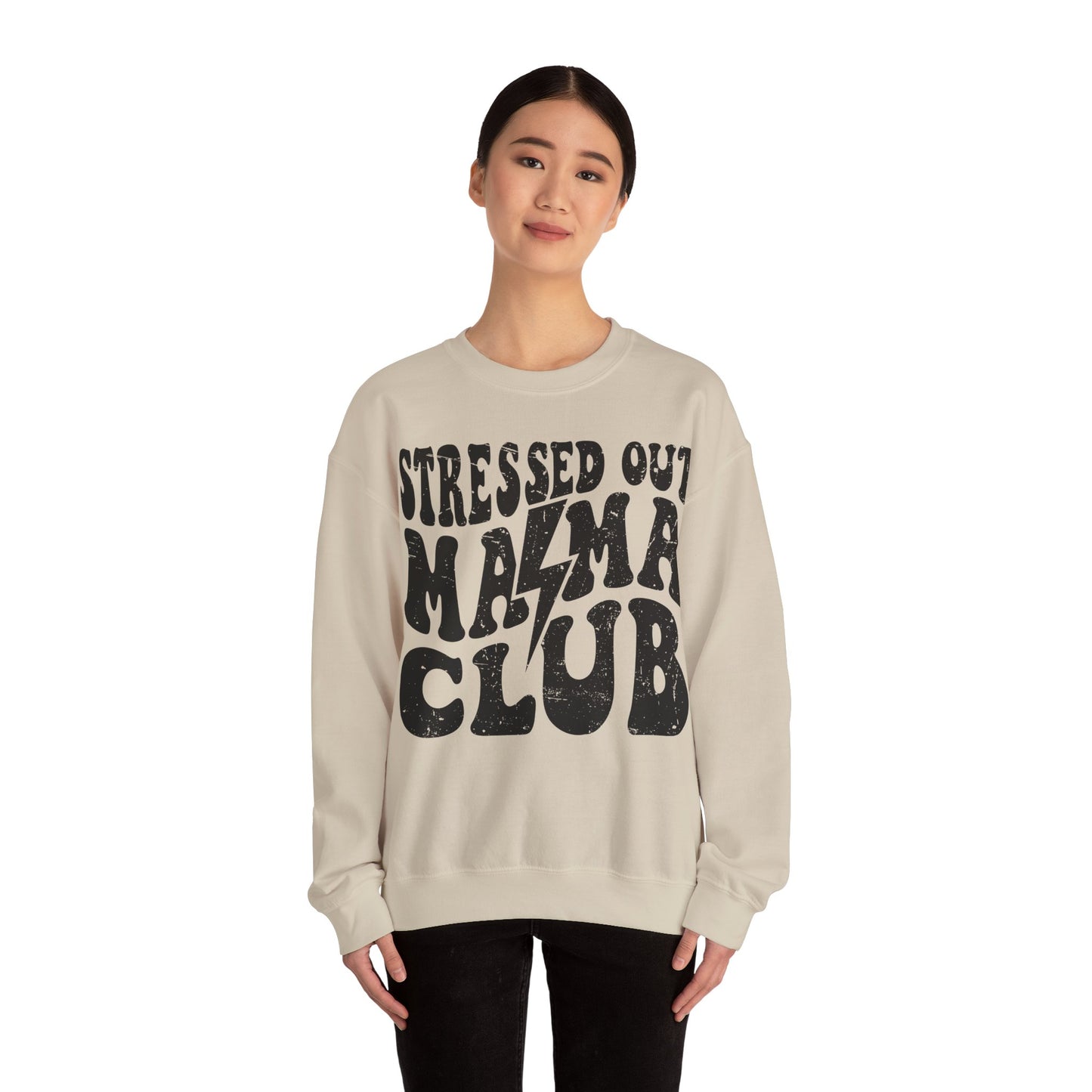 Stressed Out Mama Club Crewneck Sweatshirt