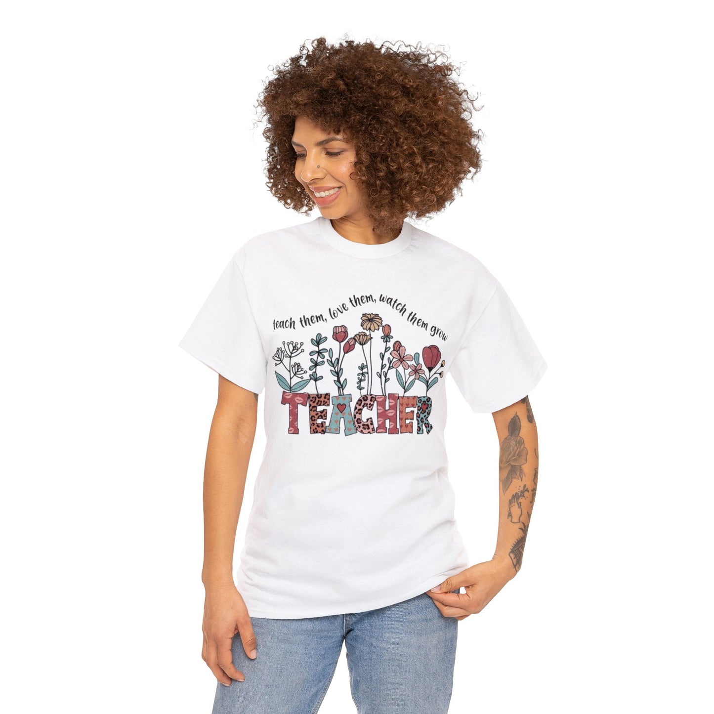 Teach, Love, Watch Them Grow Teacher T-Shirt