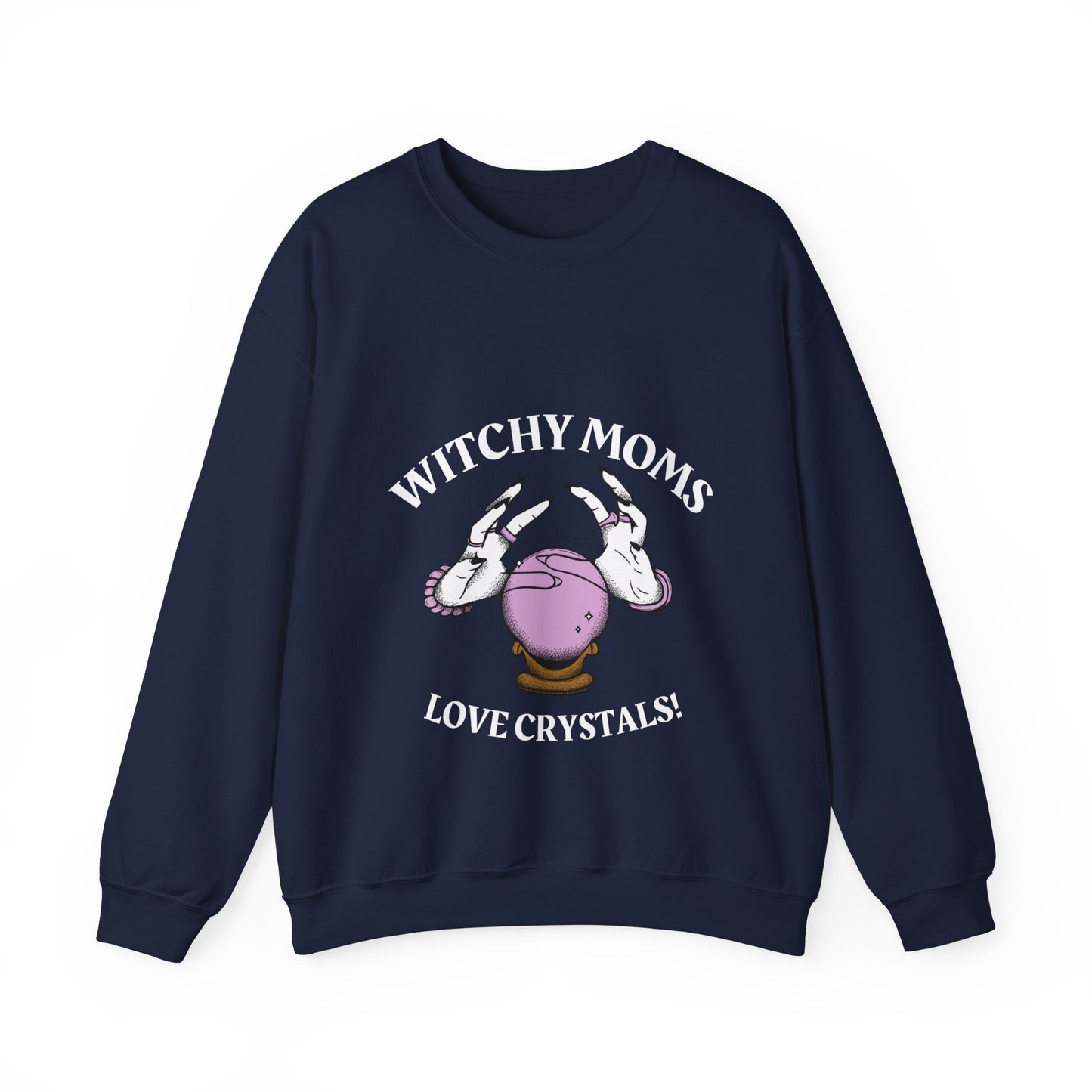 Witchy Moms Love Crystals Crewneck Sweatshirt