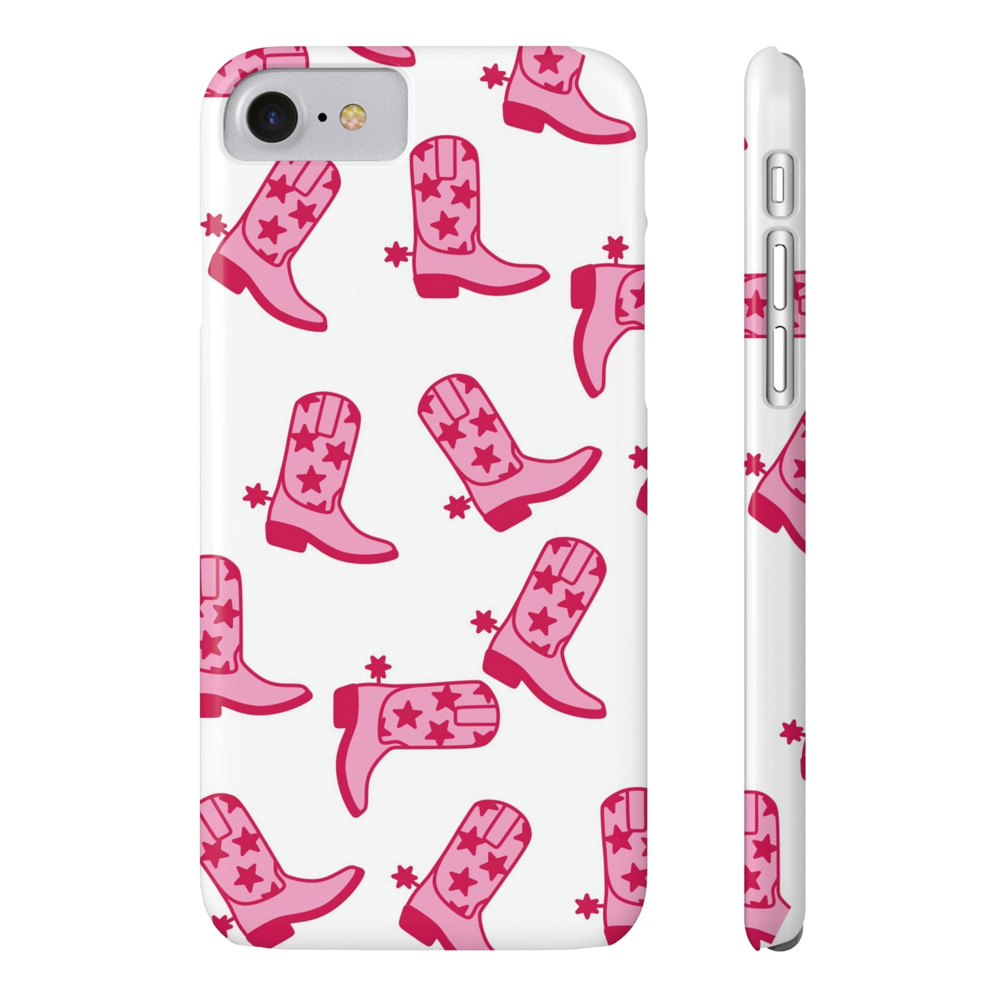 Pink Cowgirl/Cowboy Boots Slim Phone Cases