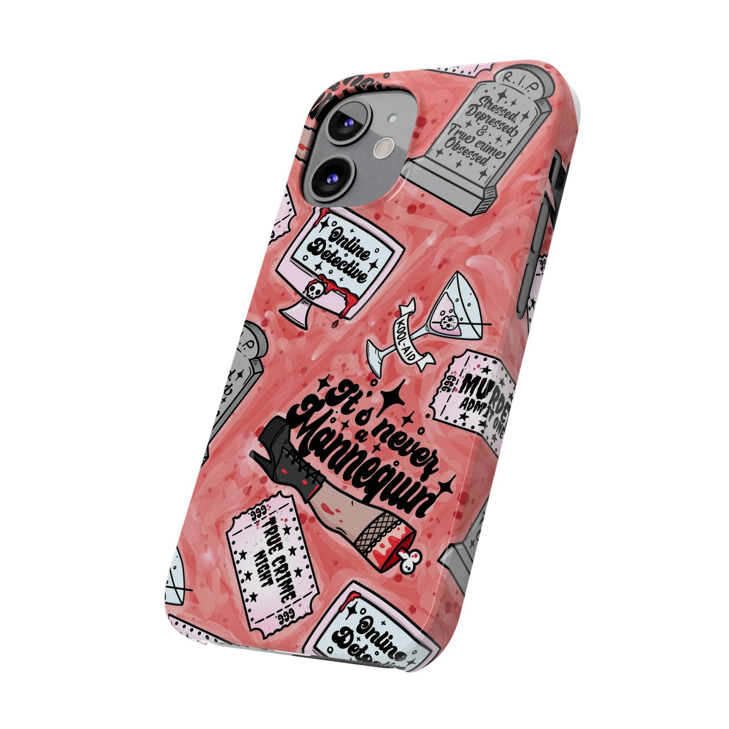 Red True Crime Slim Phone Cases