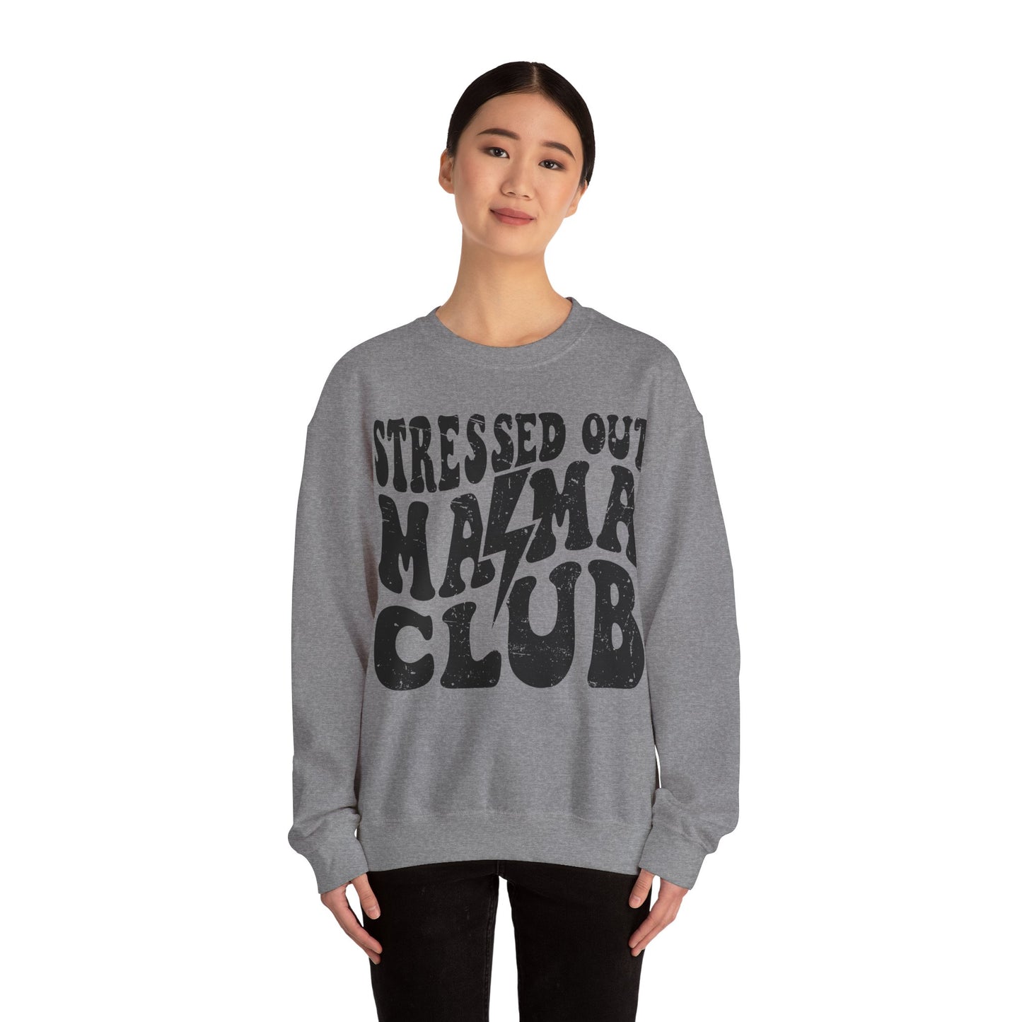 Stressed Out Mama Club Crewneck Sweatshirt