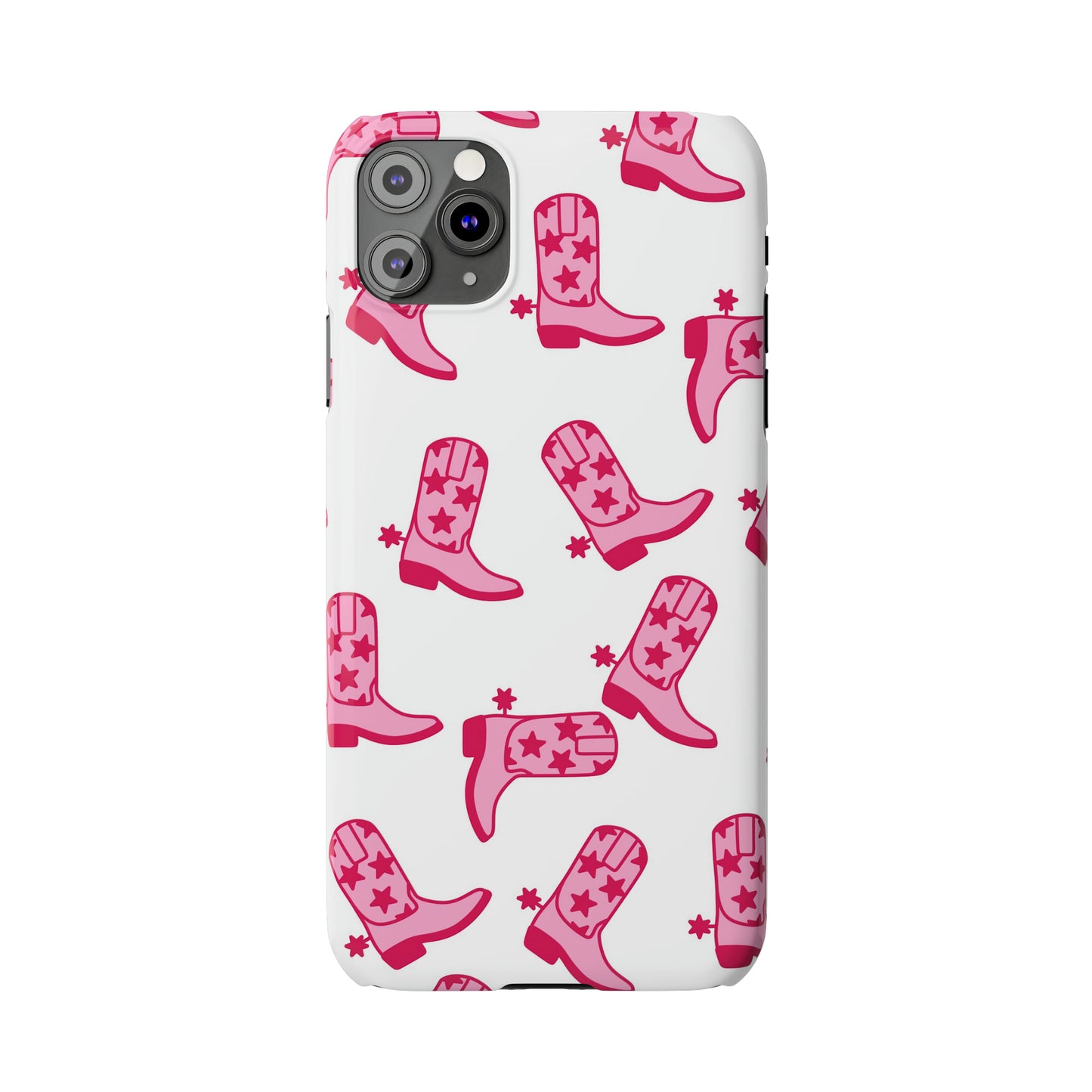 Pink Cowgirl/Cowboy Boots Slim Phone Cases