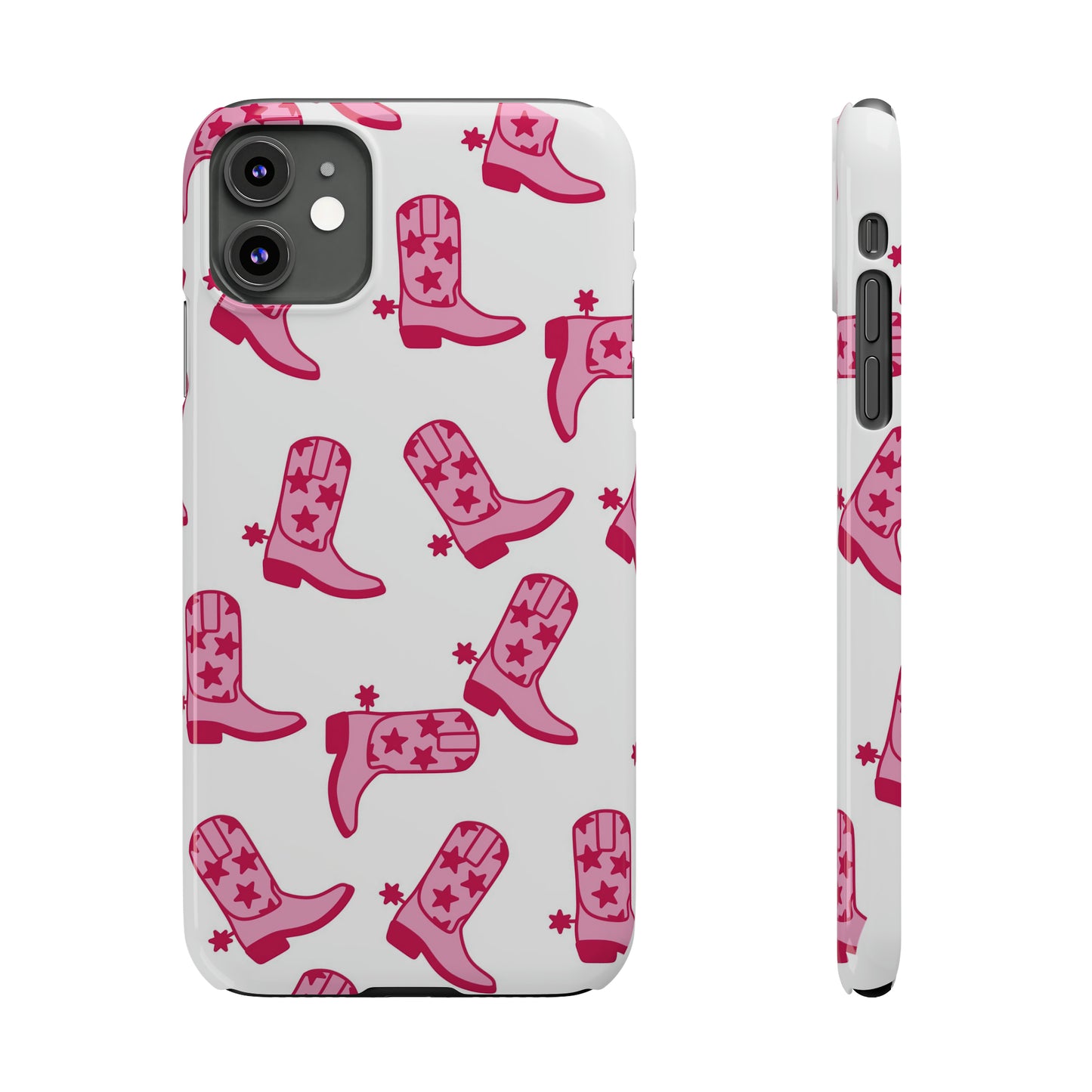 Pink Cowgirl/Cowboy Boots Slim Phone Cases