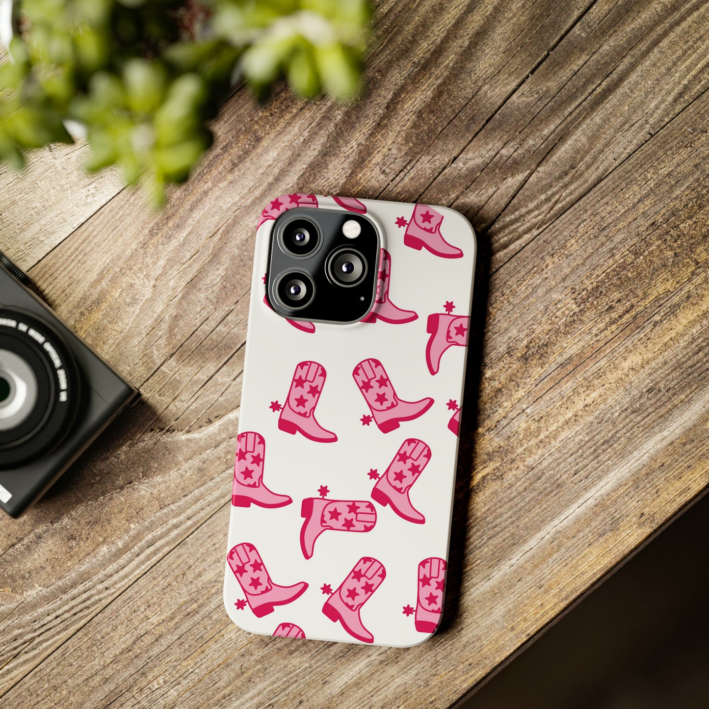 Pink Cowgirl/Cowboy Boots Slim Phone Cases