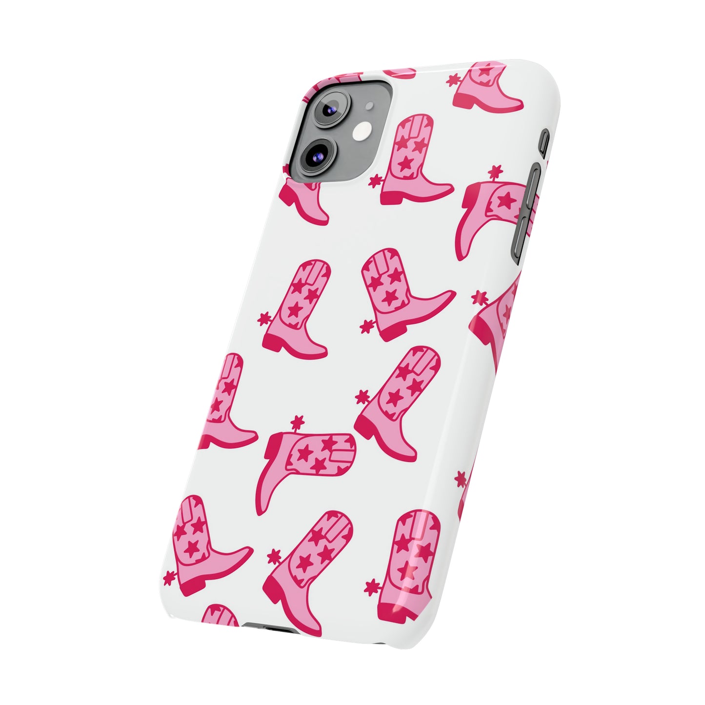 Pink Cowgirl/Cowboy Boots Slim Phone Cases