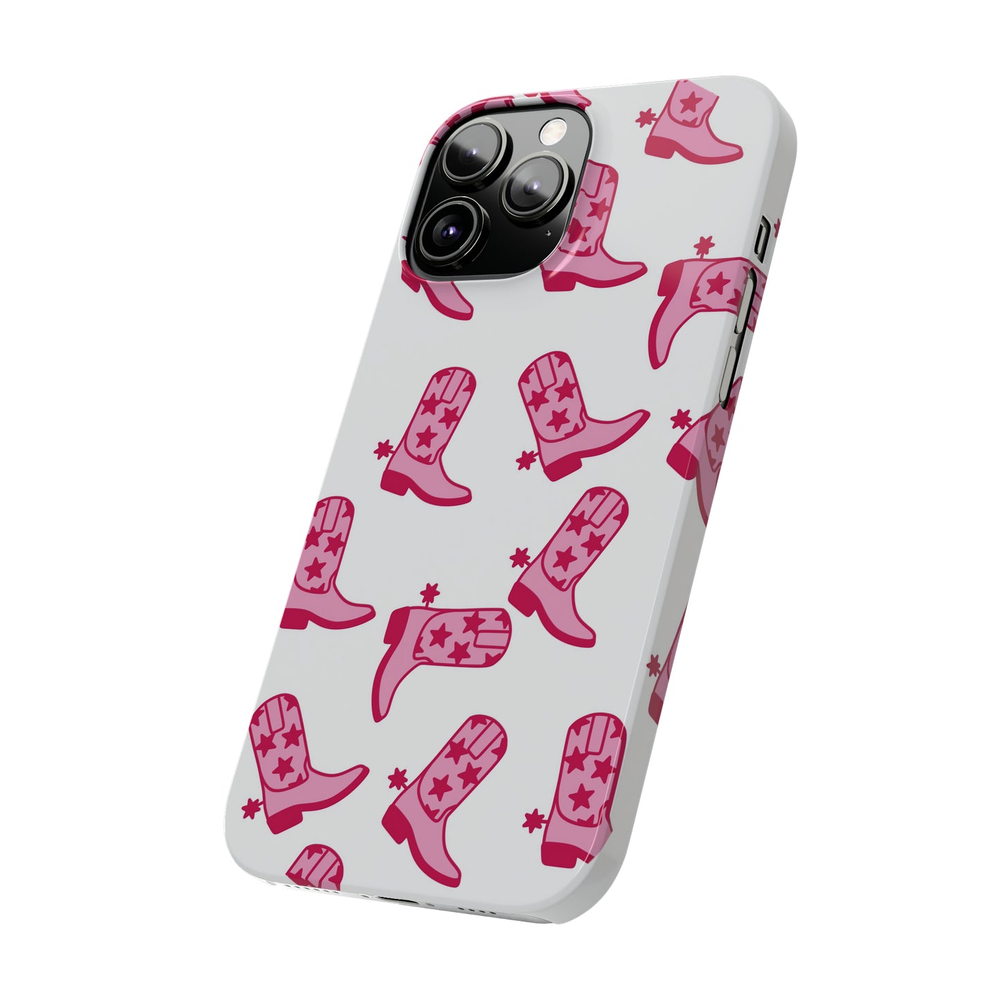 Pink Cowgirl/Cowboy Boots Slim Phone Cases