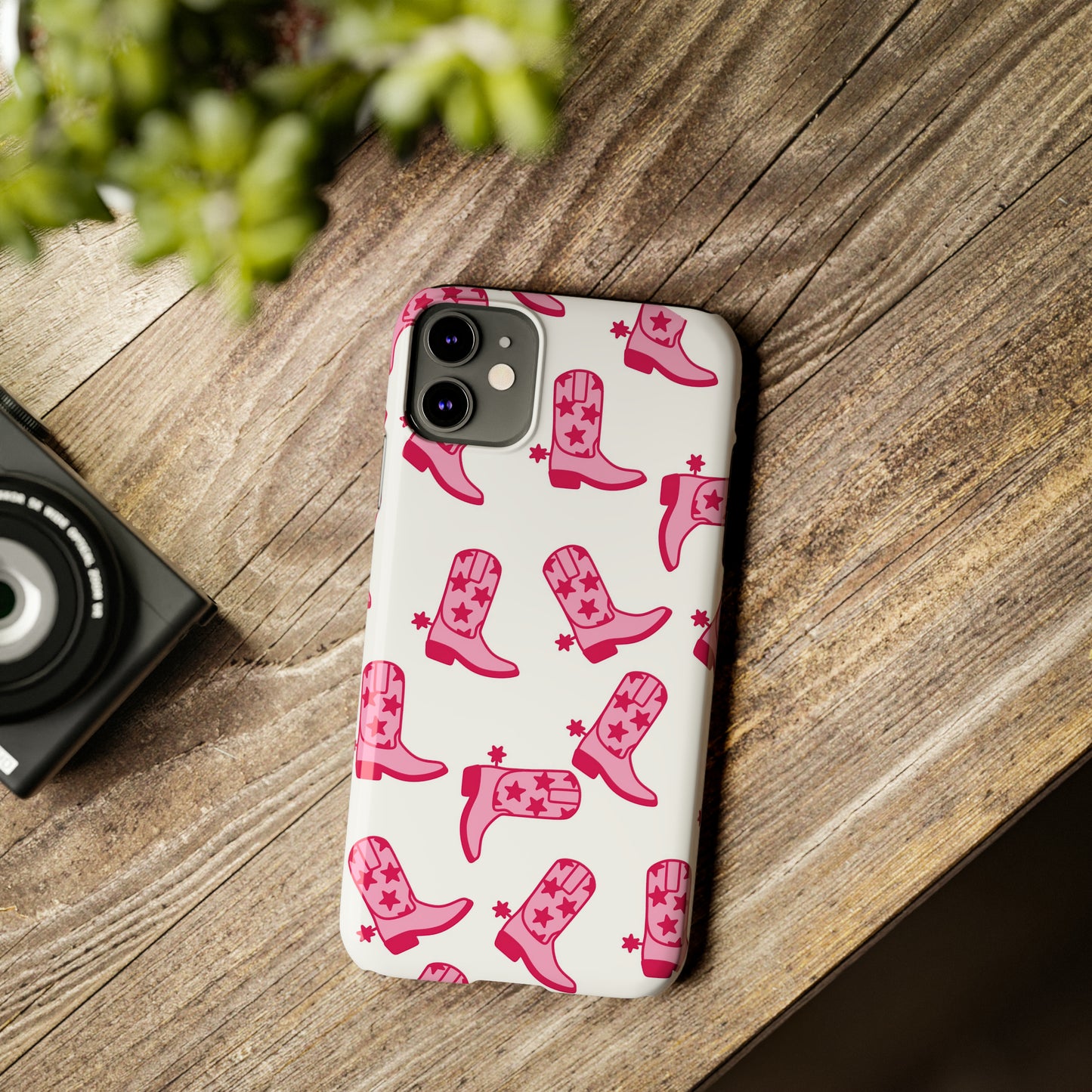 Pink Cowgirl/Cowboy Boots Slim Phone Cases