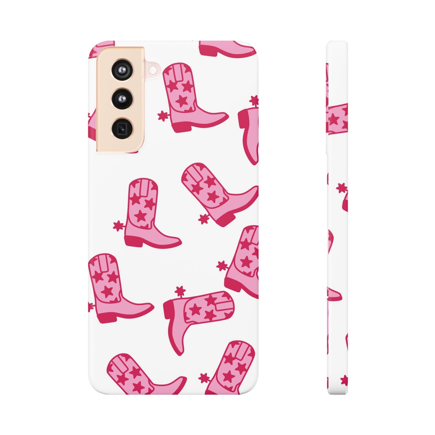 Pink Cowgirl/Cowboy Boots Slim Phone Case - Samsung