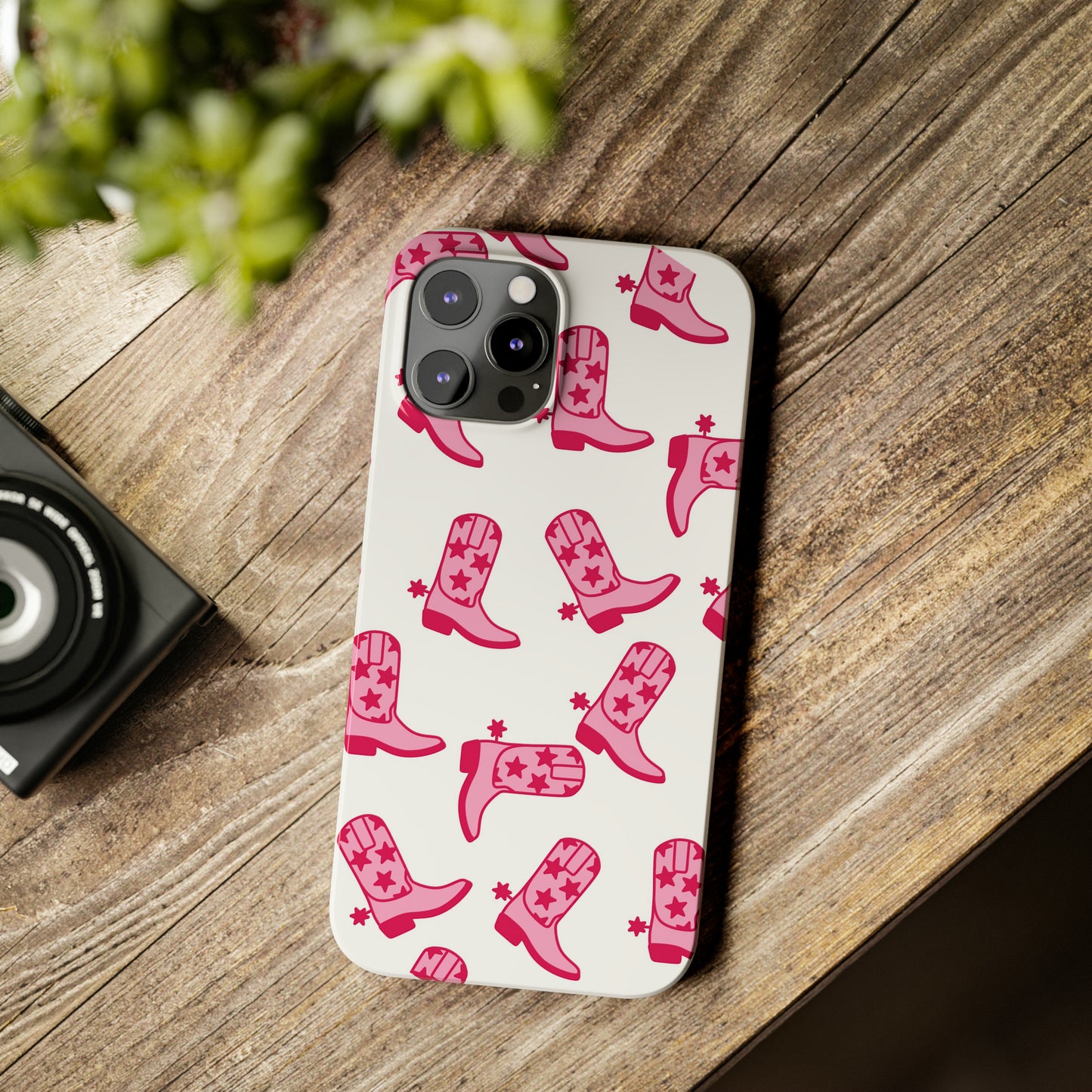 Pink Cowgirl/Cowboy Boots Slim Phone Cases