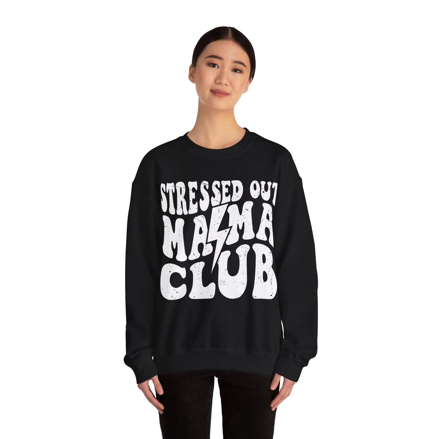 Stressed Out Mama Club Crewneck Sweatshirt