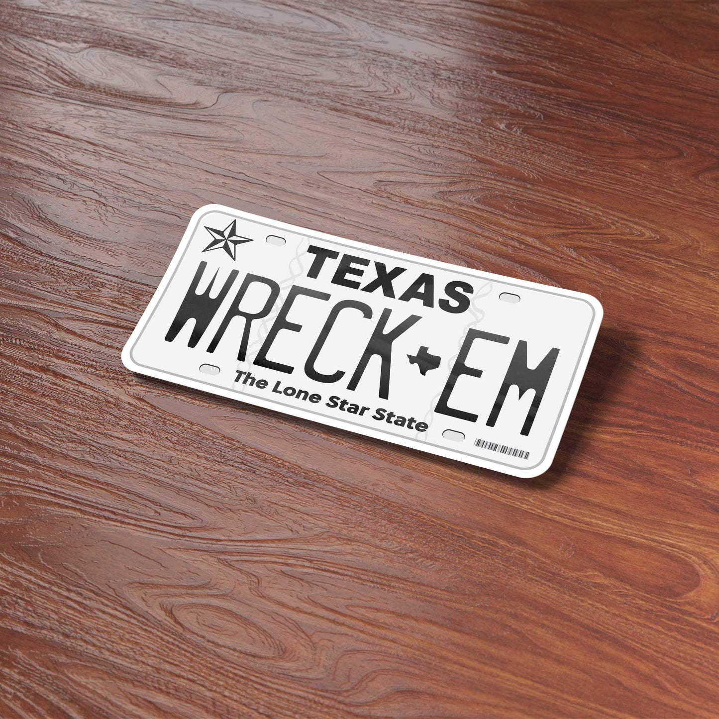 Wreck Em Texas License Plate Sticker