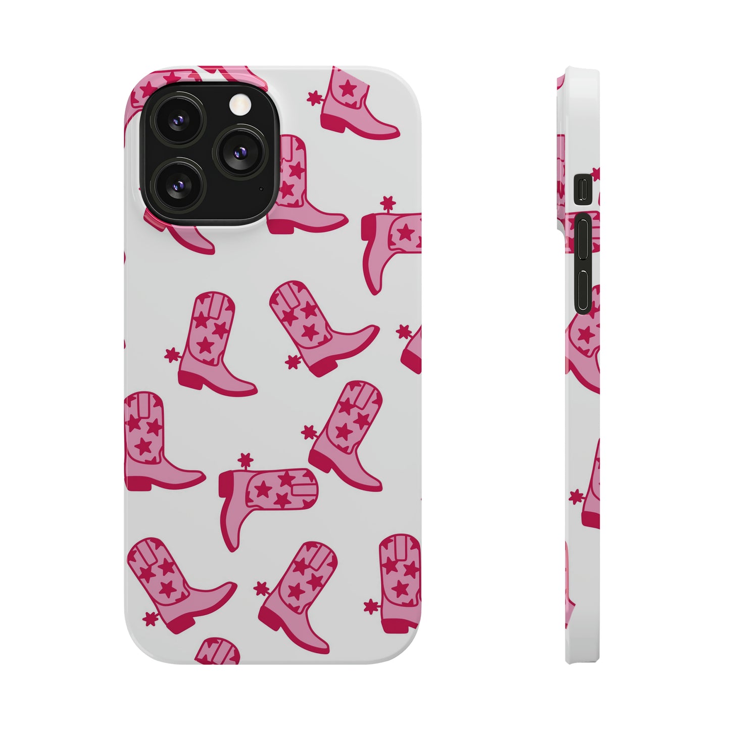 Pink Cowgirl/Cowboy Boots Slim Phone Cases