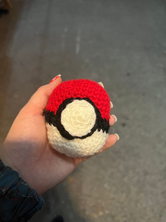 Pokeball Inspired Crochet Plushie