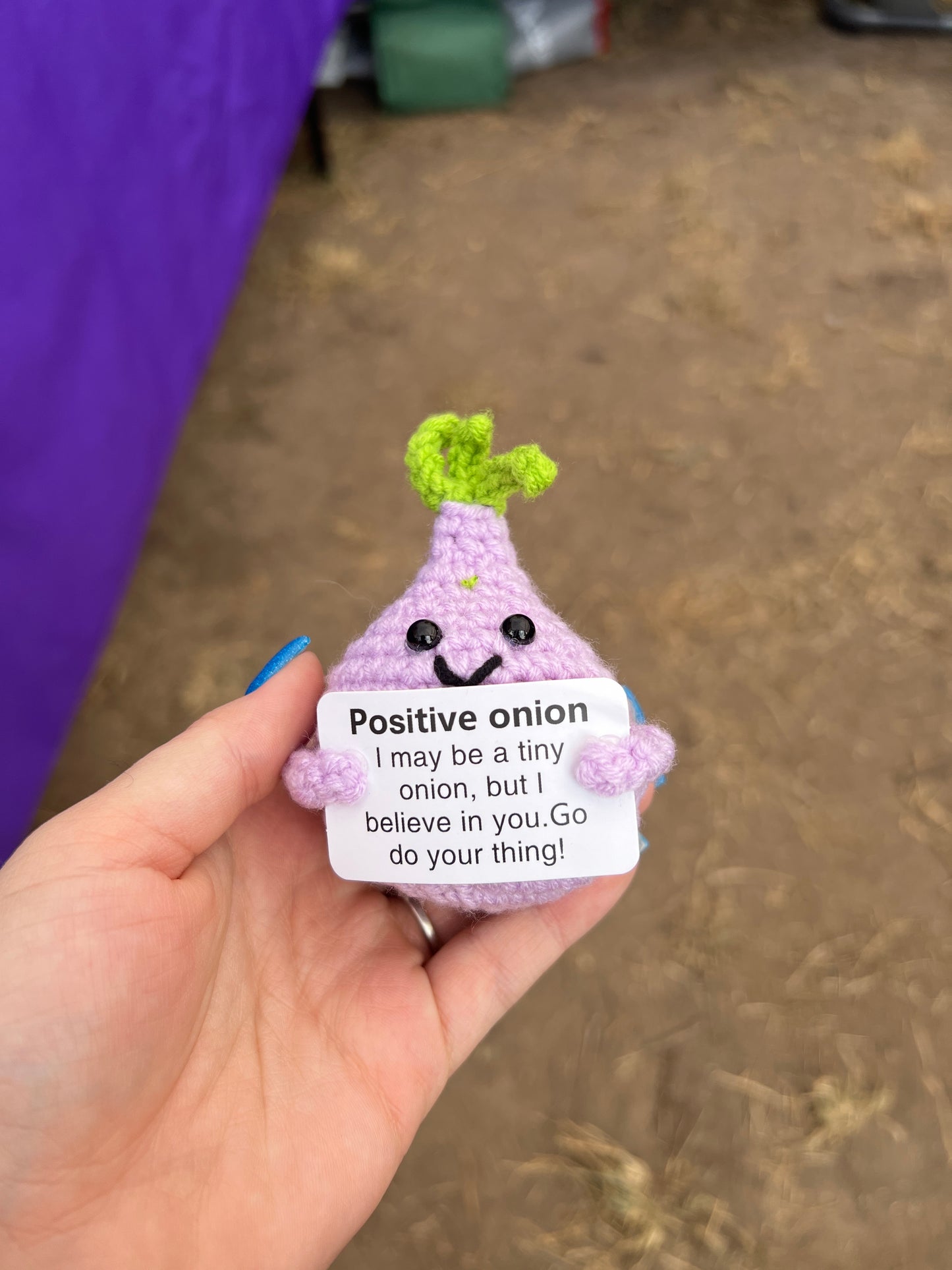 Positive Onion Crochet Plushie