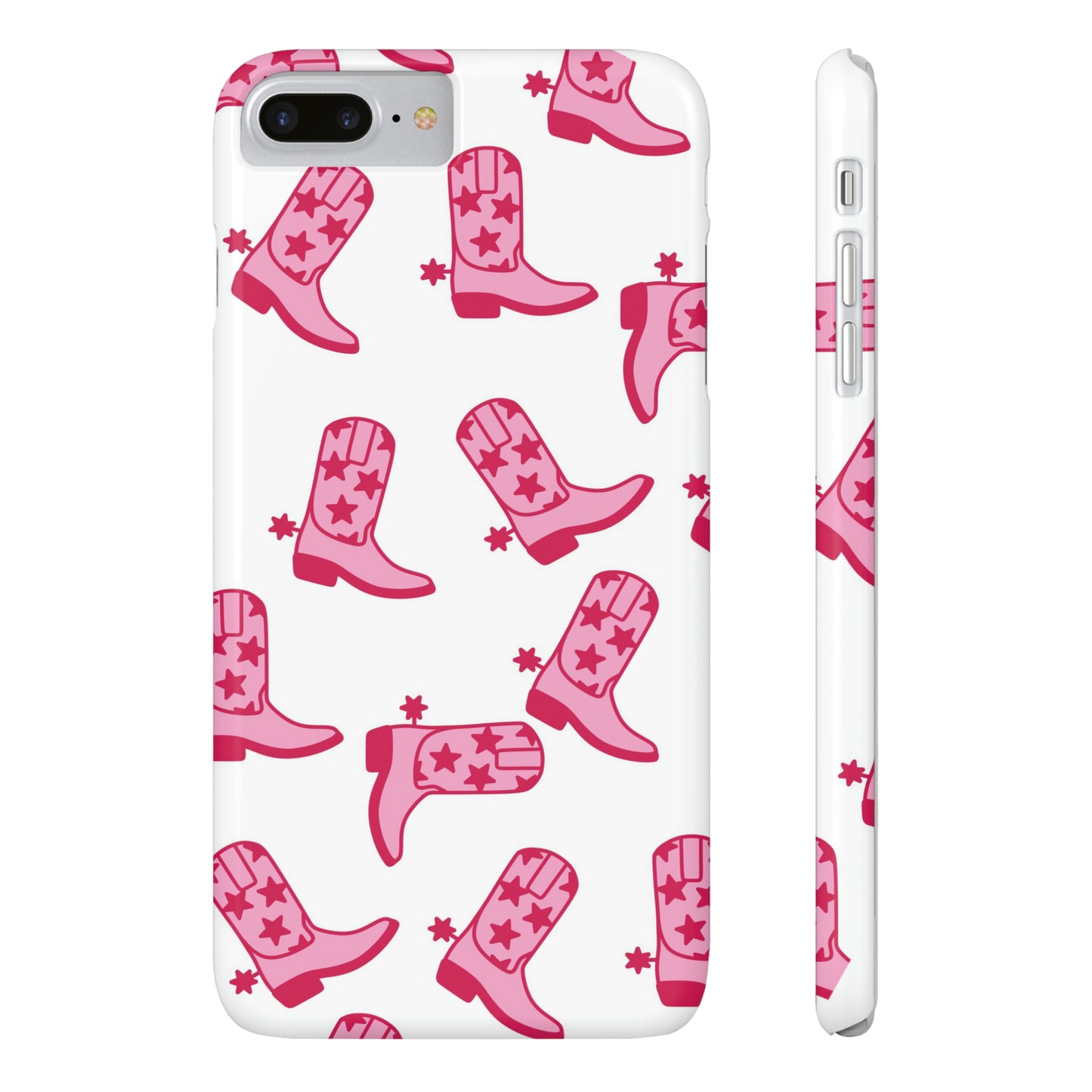 Pink Cowgirl/Cowboy Boots Slim Phone Cases