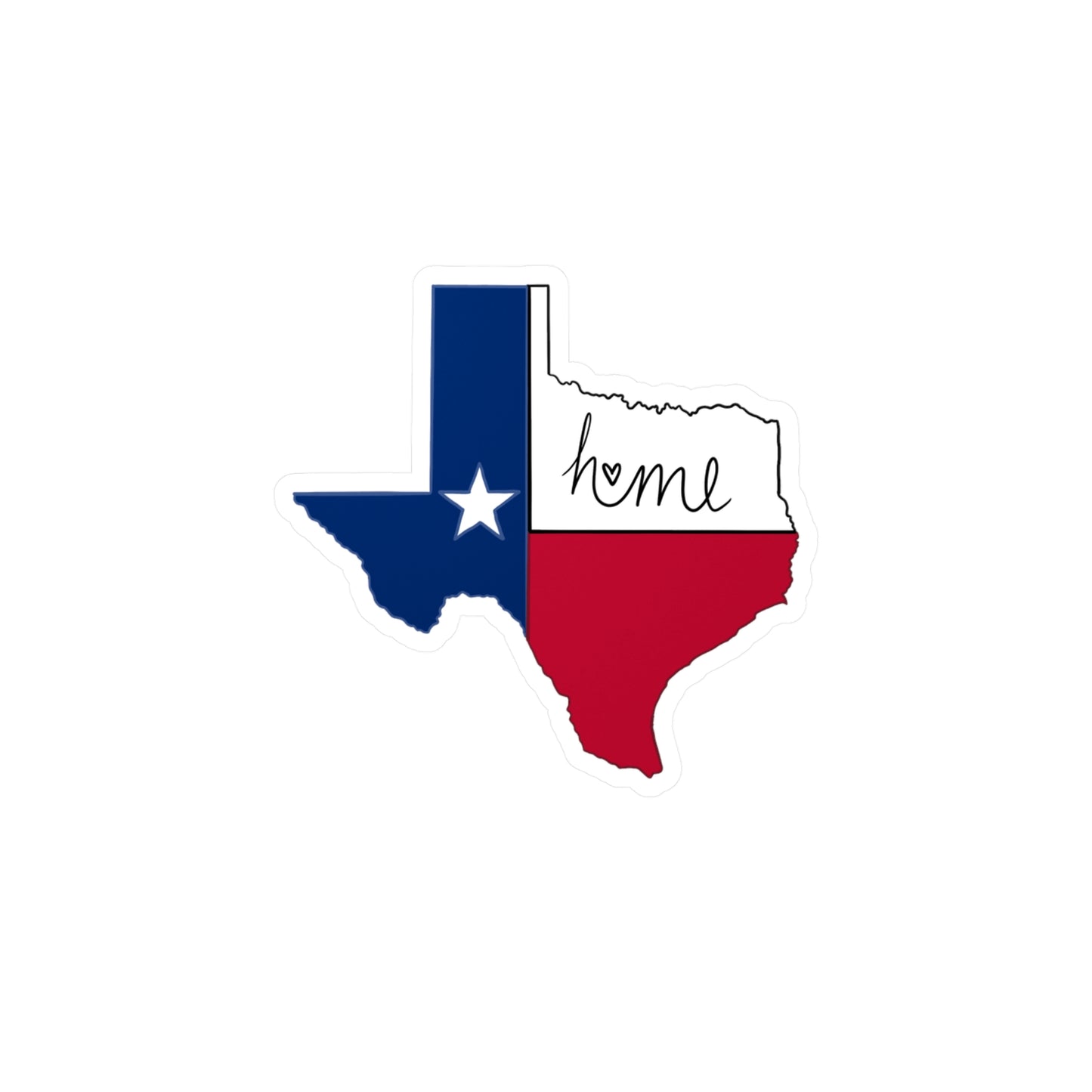 Texas Flag Home Vinyl Sticker