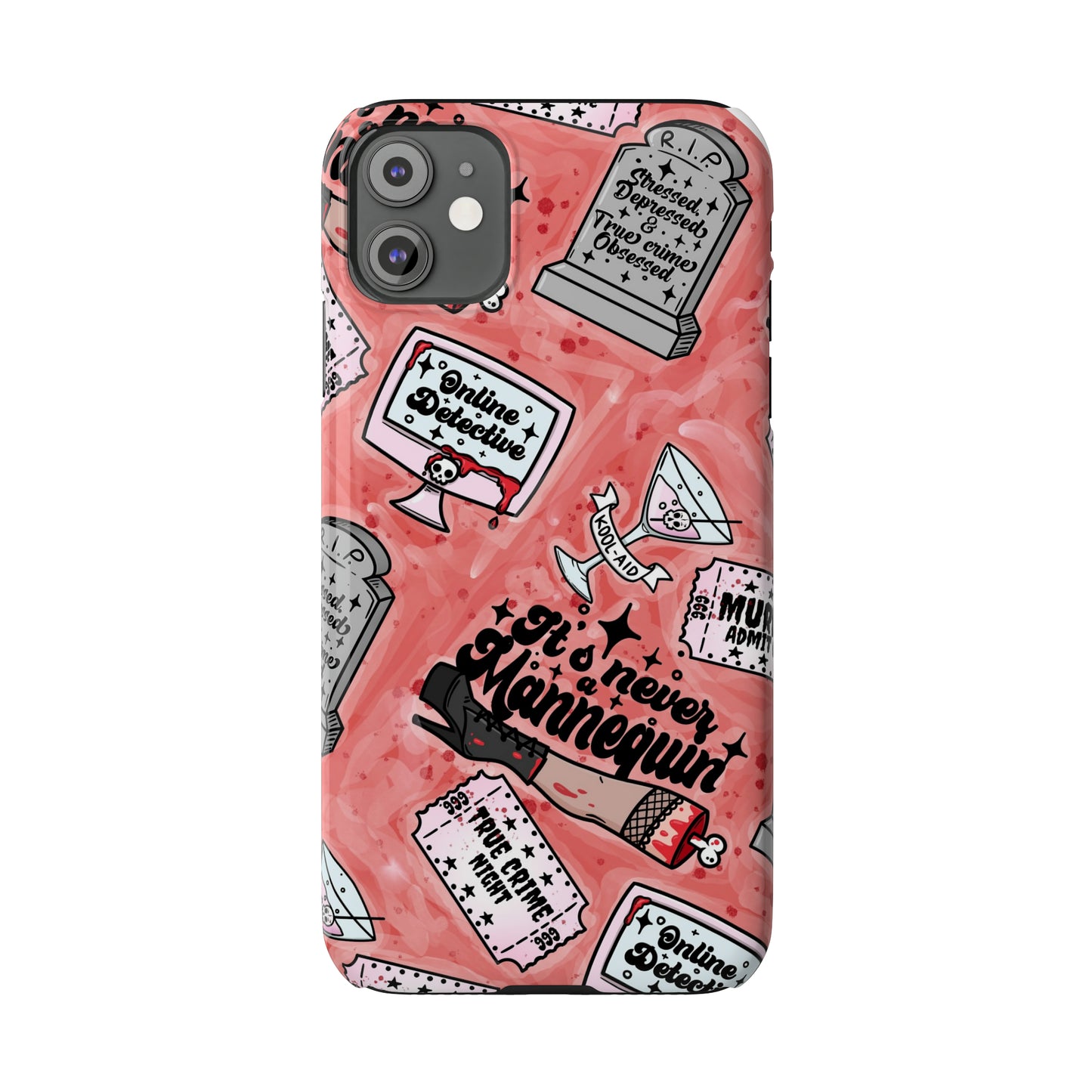 Red True Crime Slim Phone Cases