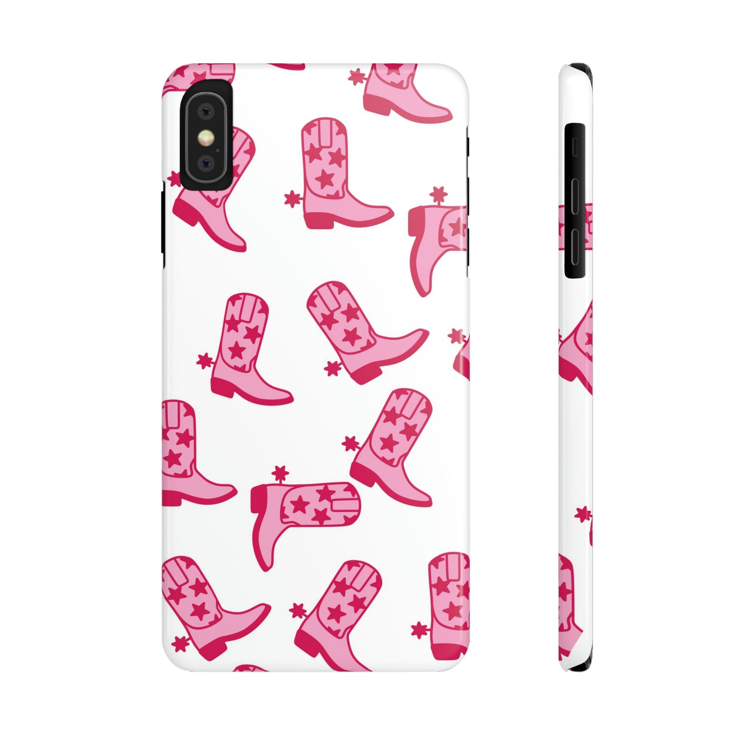 Pink Cowgirl/Cowboy Boots Slim Phone Cases