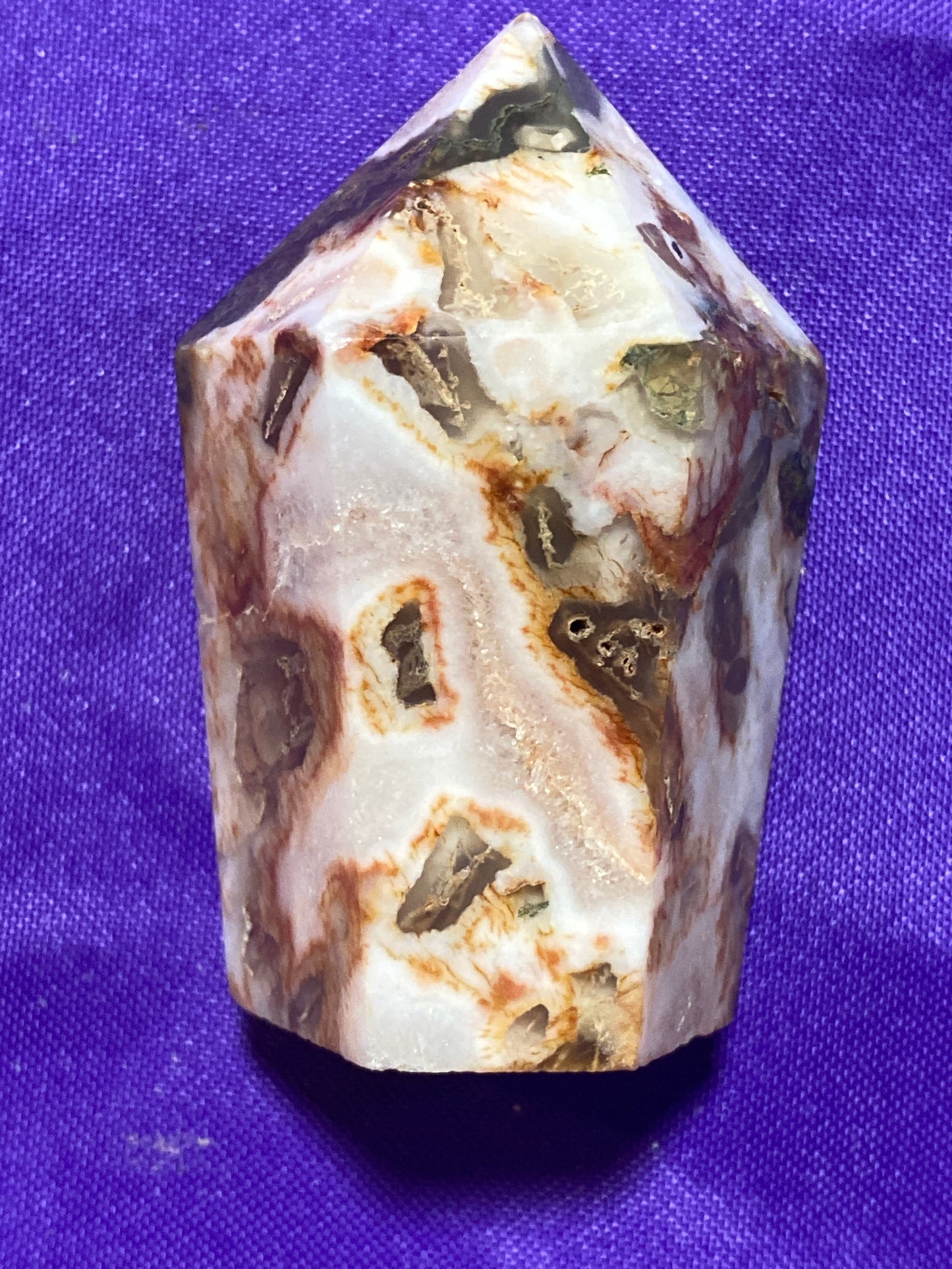 2.25” Agate Hexagonal Tapered Tower