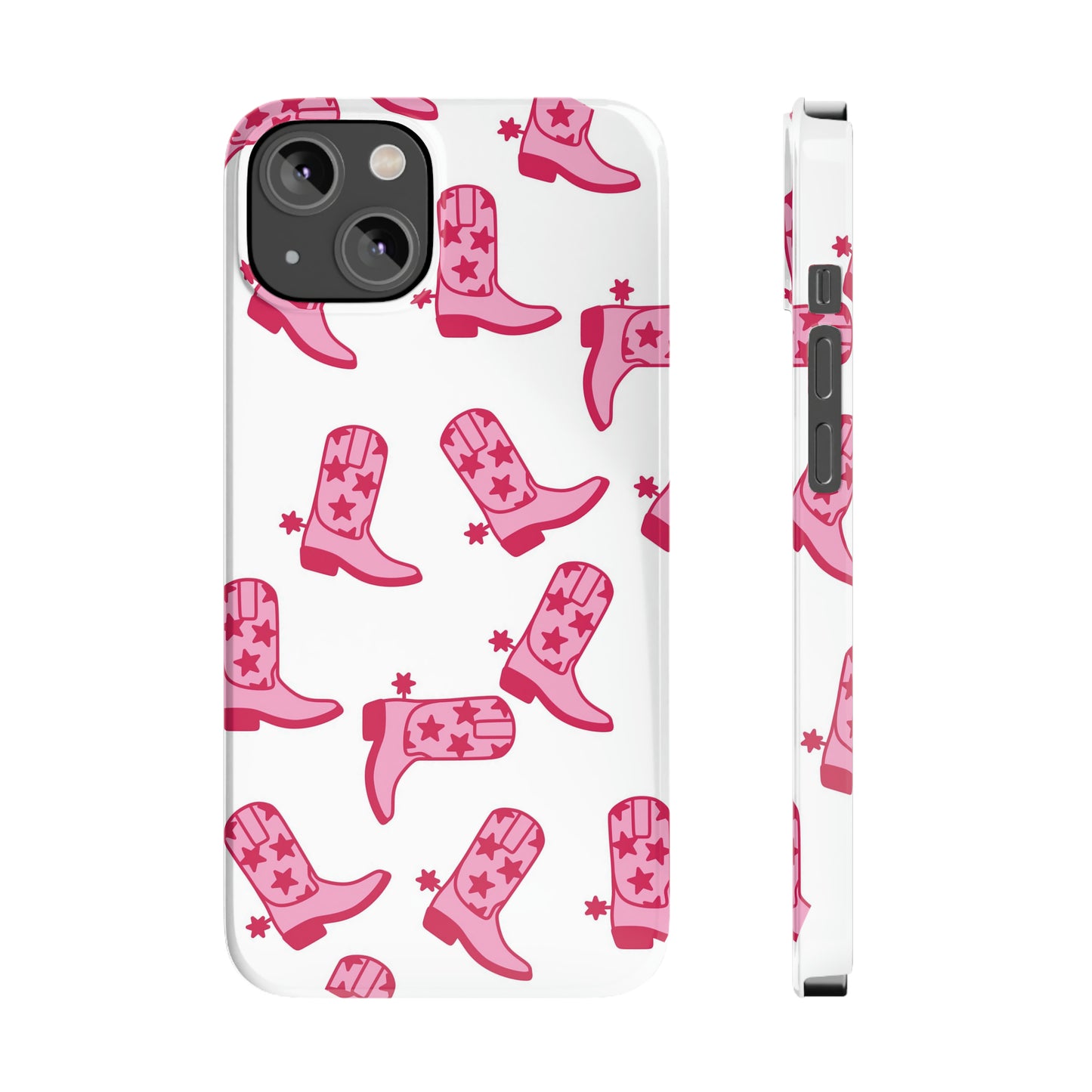 Pink Cowgirl/Cowboy Boots Slim Phone Cases