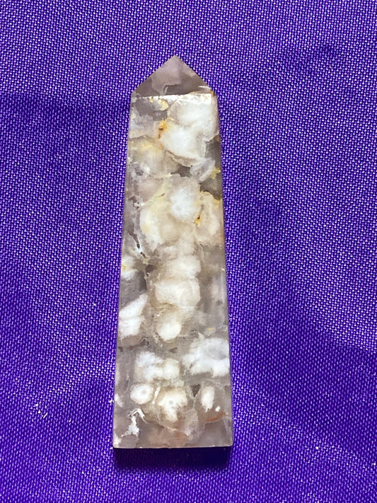 Small Flower Agate Tower 2.2”