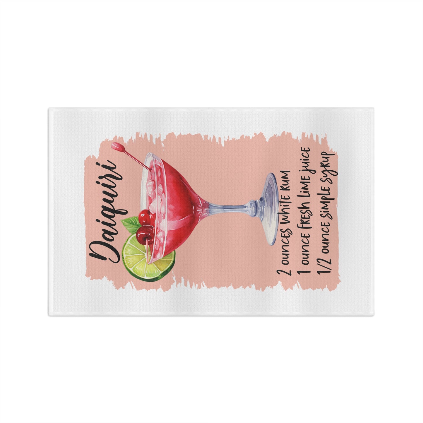 Daiquiri Cocktail Recipe Microfiber Tea Towel