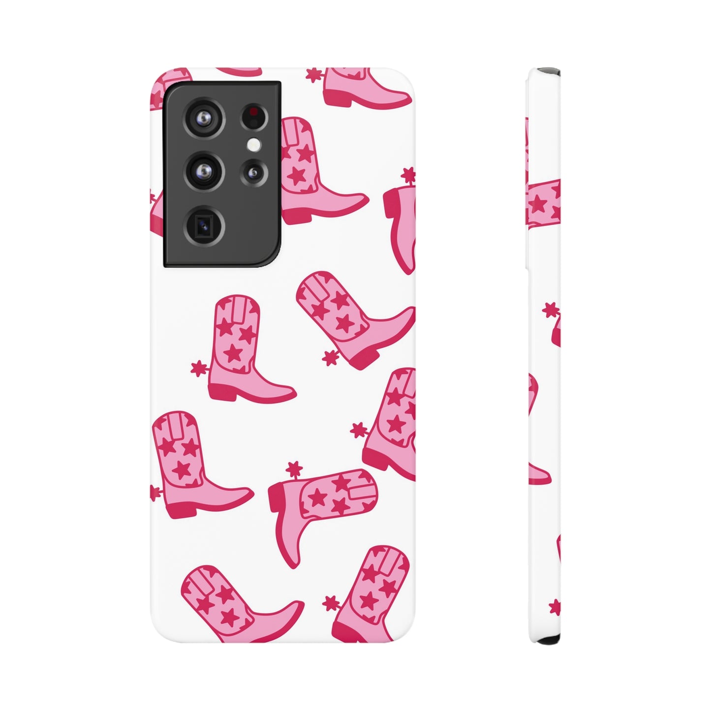 Pink Cowgirl/Cowboy Boots Slim Phone Case - Samsung