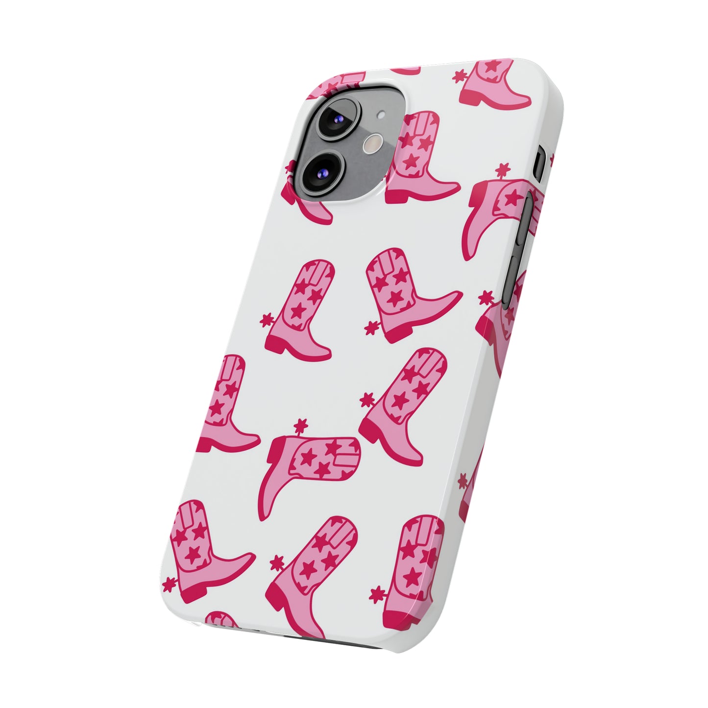 Pink Cowgirl/Cowboy Boots Slim Phone Cases