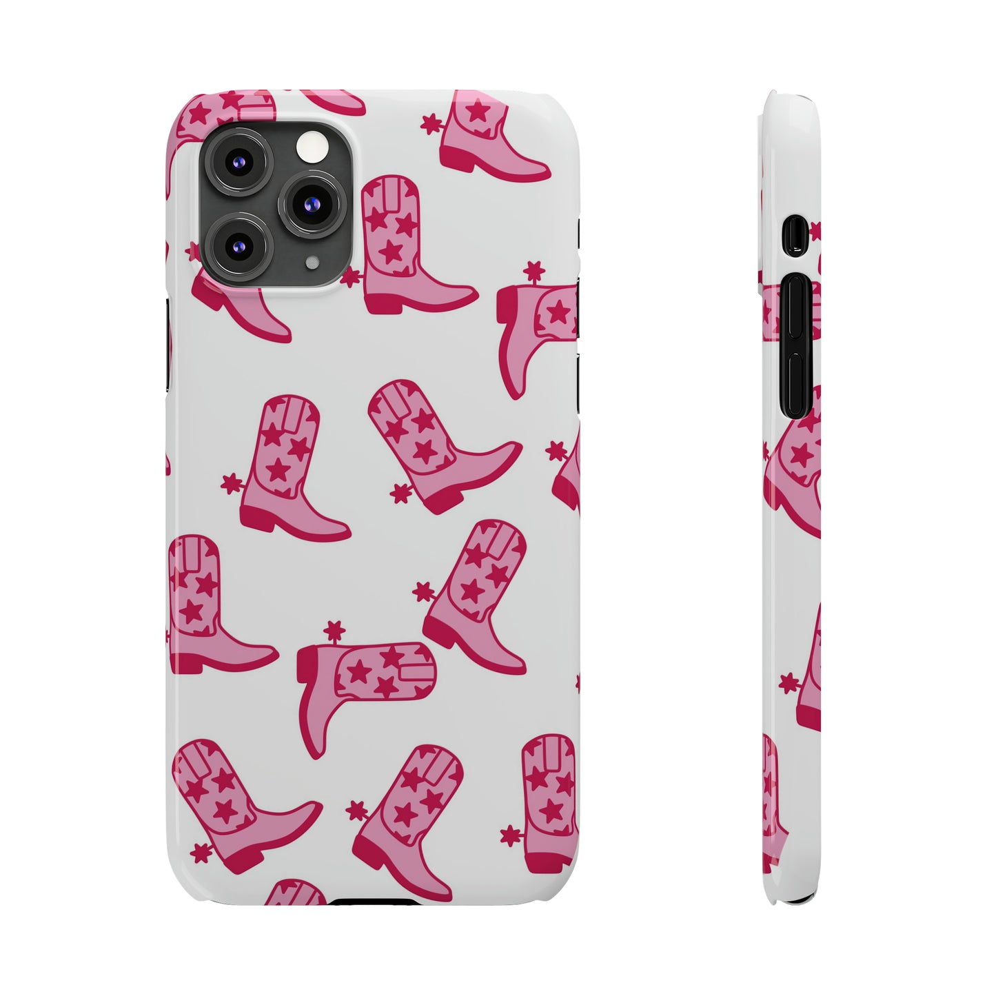 Pink Cowgirl/Cowboy Boots Slim Phone Cases