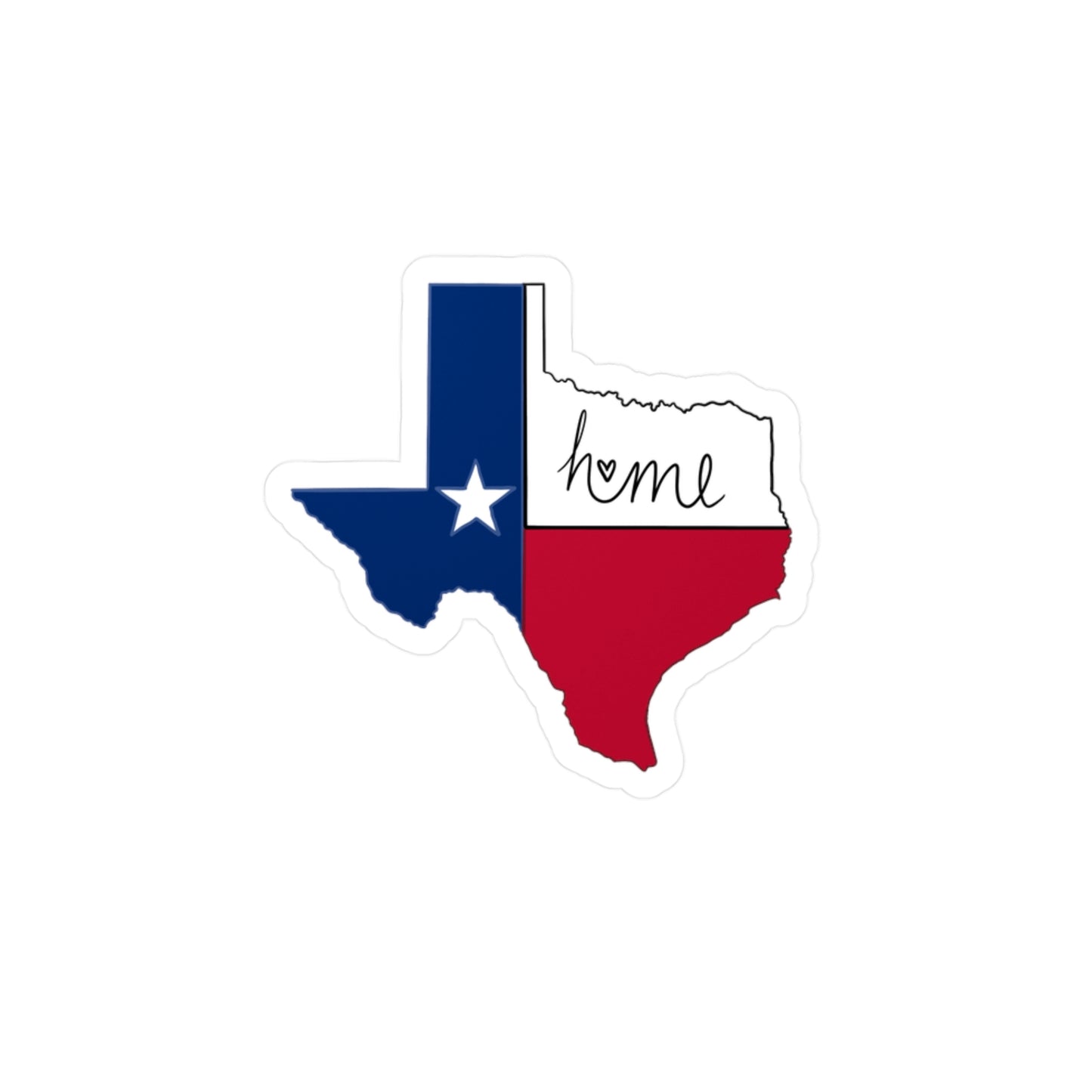 Texas Flag Home Vinyl Sticker