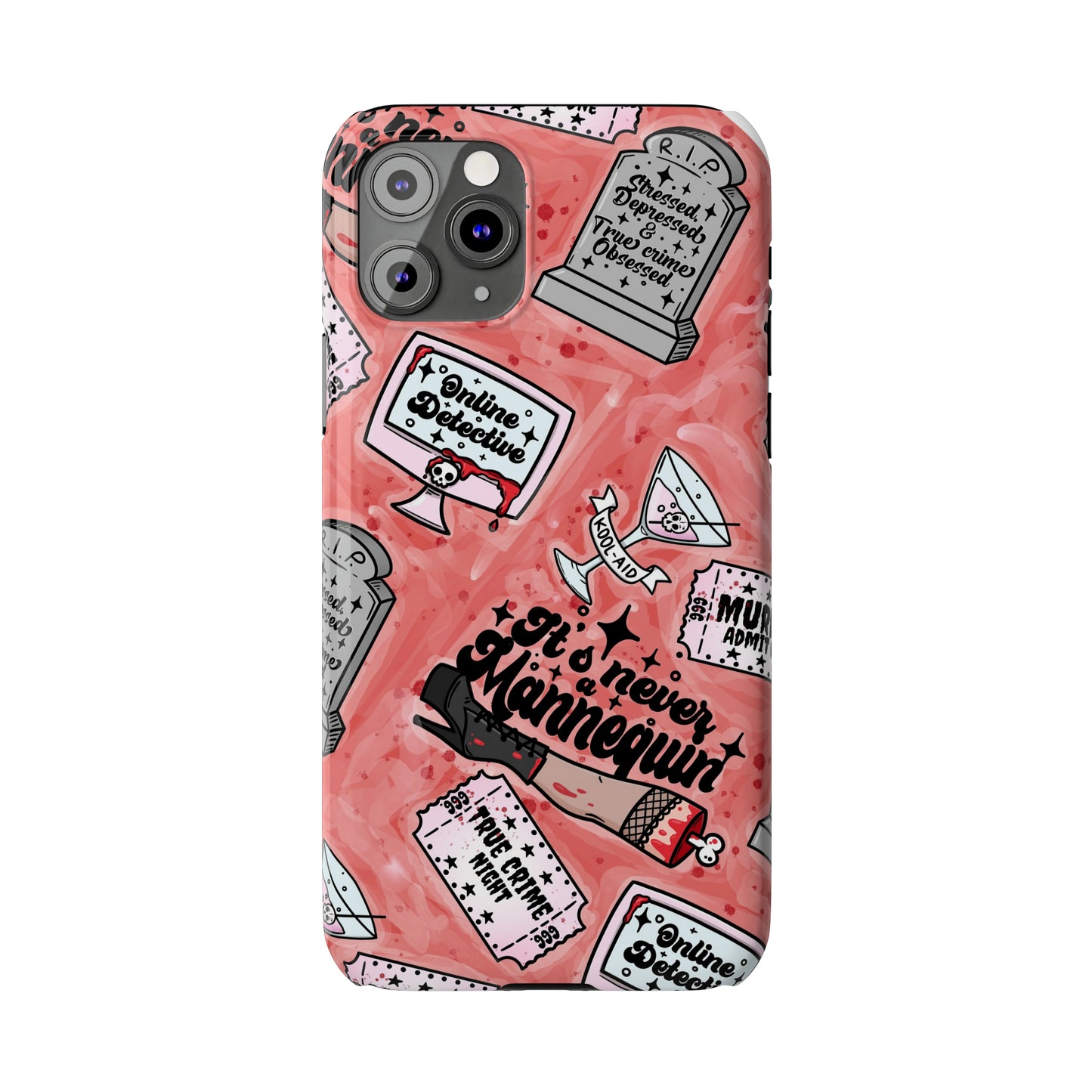 Red True Crime Slim Phone Cases