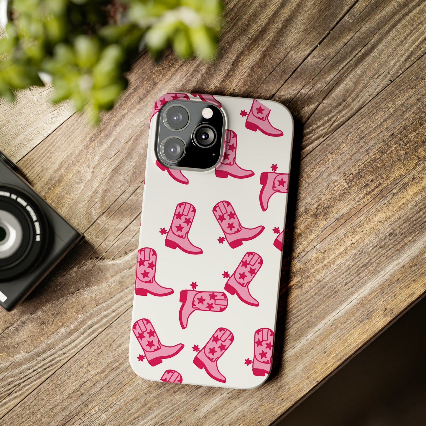 Pink Cowgirl/Cowboy Boots Slim Phone Cases